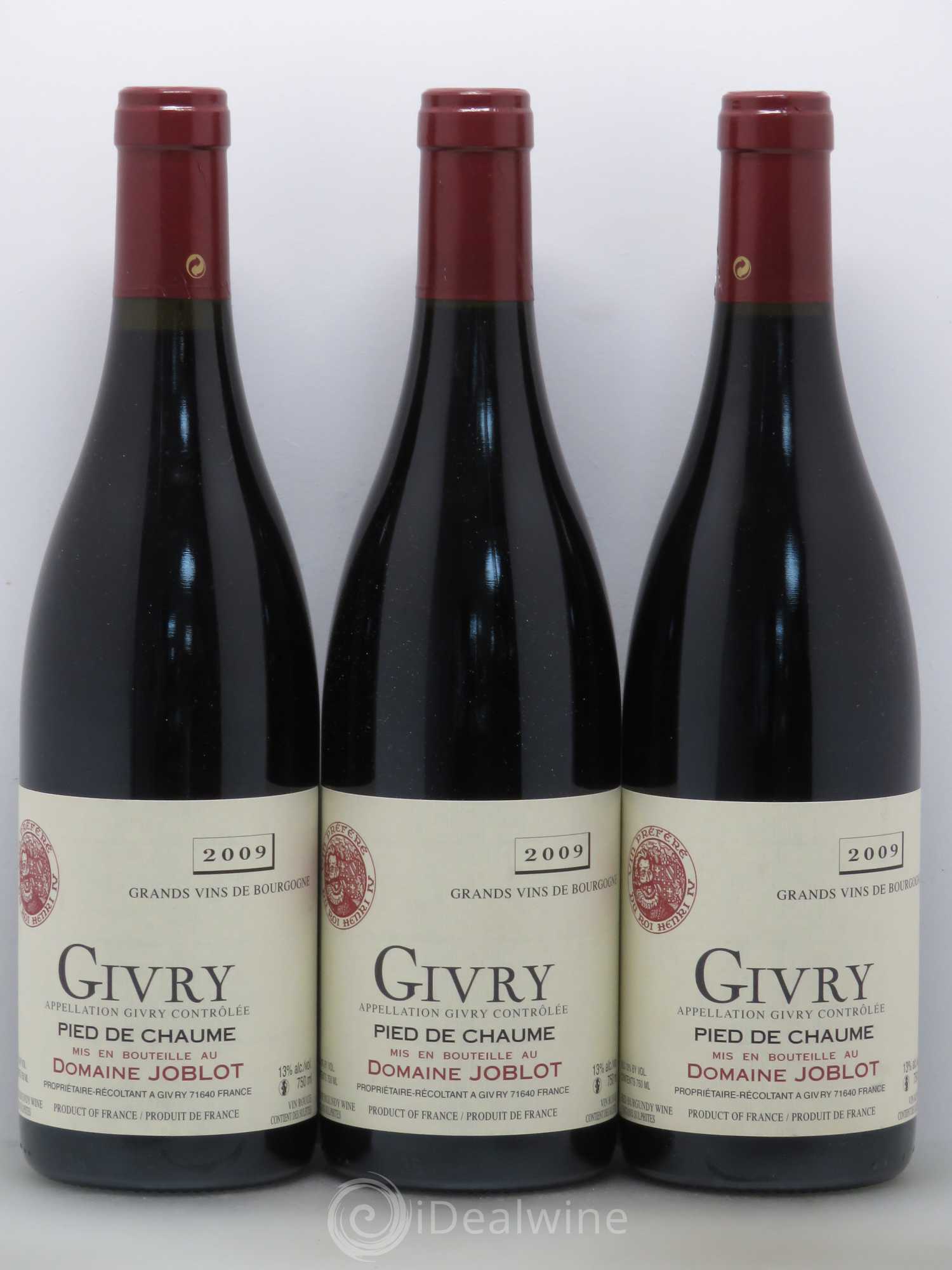 Givry Pied de Chaume Joblot (Domaine) 2009 - Lot de 12 bouteilles - 4