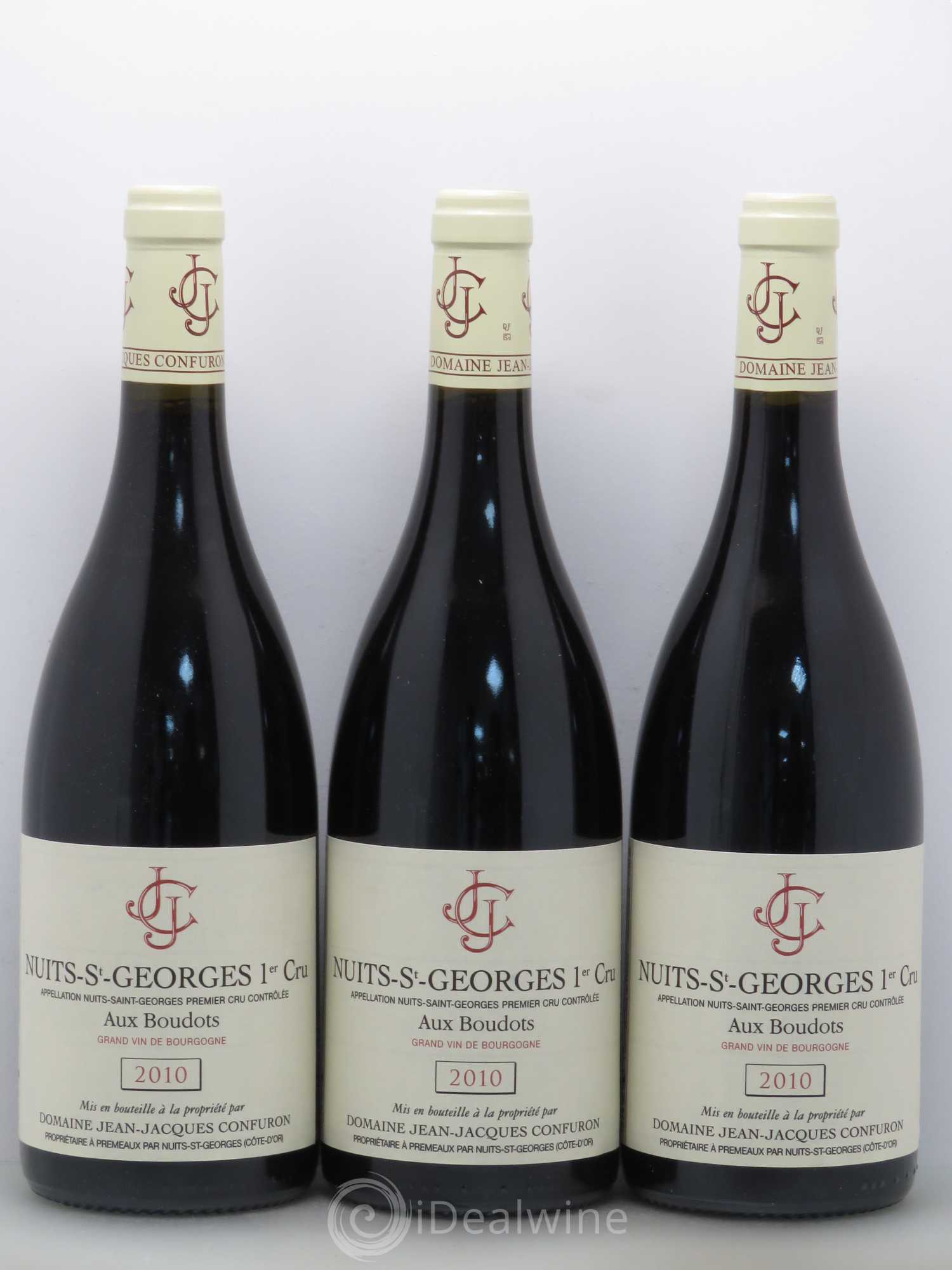 Nuits-Saint-Georges 1er Cru Aux Boudots Jean-Jacques Confuron 2010 - Lot de 3 bouteilles - 0