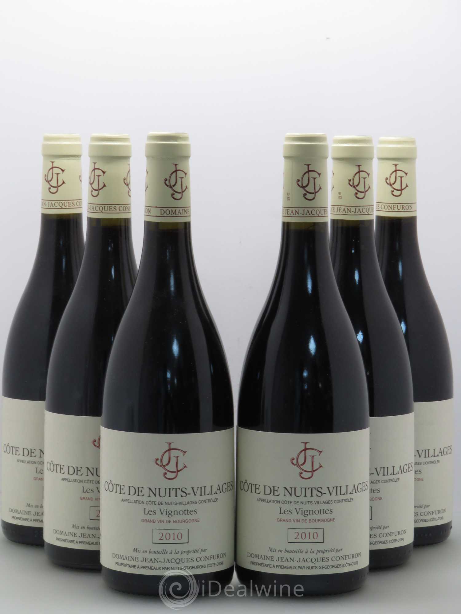 Côte de Nuits-Villages Les Vignottes Jean-Jacques Confuron 2010 - Posten von 6 Flaschen - 0