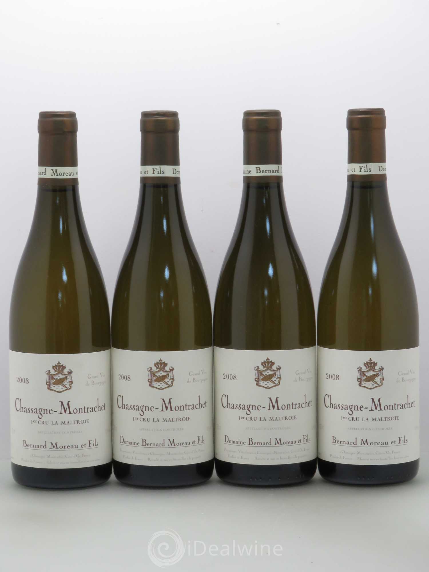 Chassagne-Montrachet 1er Cru Bernard Moreau Et Fils La Maltroye 2008 - Posten von 4 Flaschen - 0