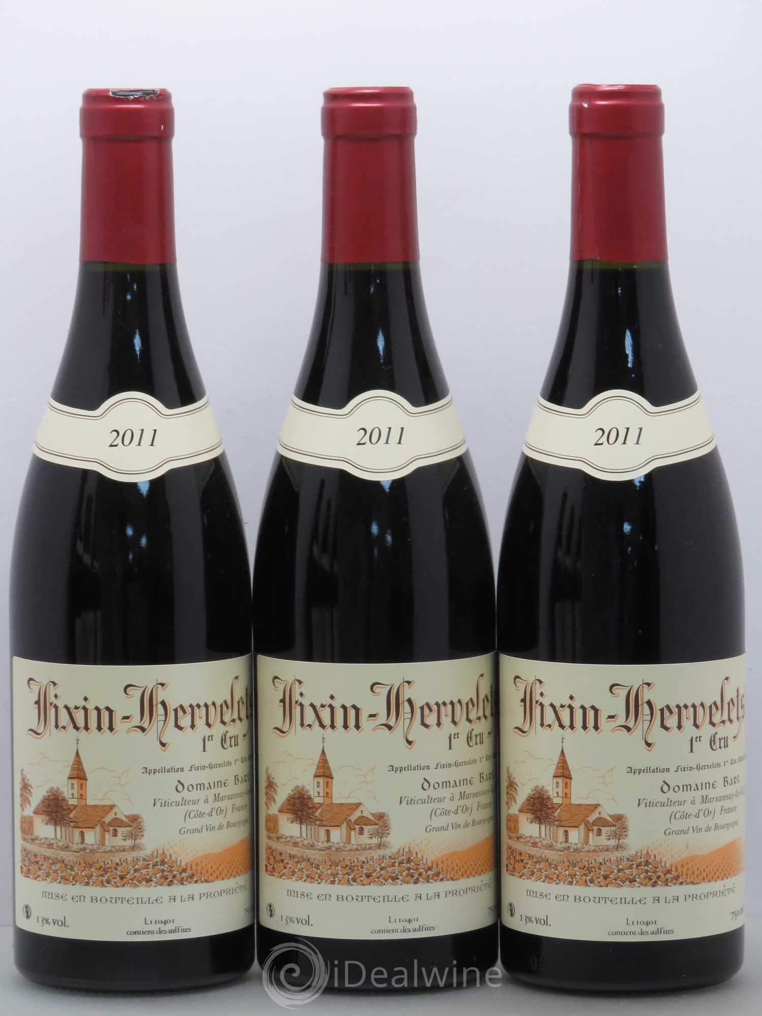 Fixin 1er Cru Domaine Bart Hervelets 2011 - Posten von 6 Flaschen - 1