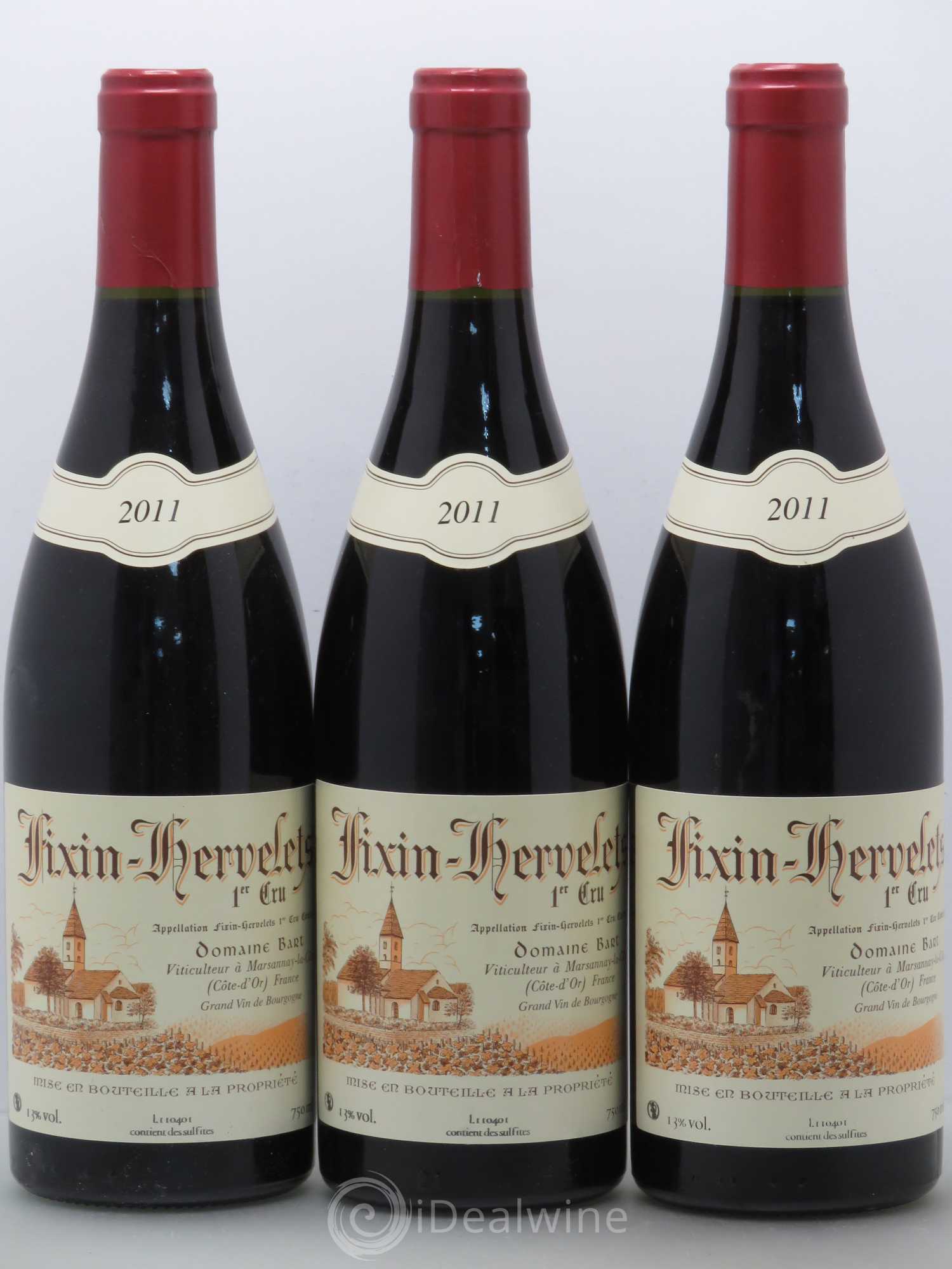 Fixin 1er Cru Domaine Bart Hervelets 2011 - Posten von 6 Flaschen - 1