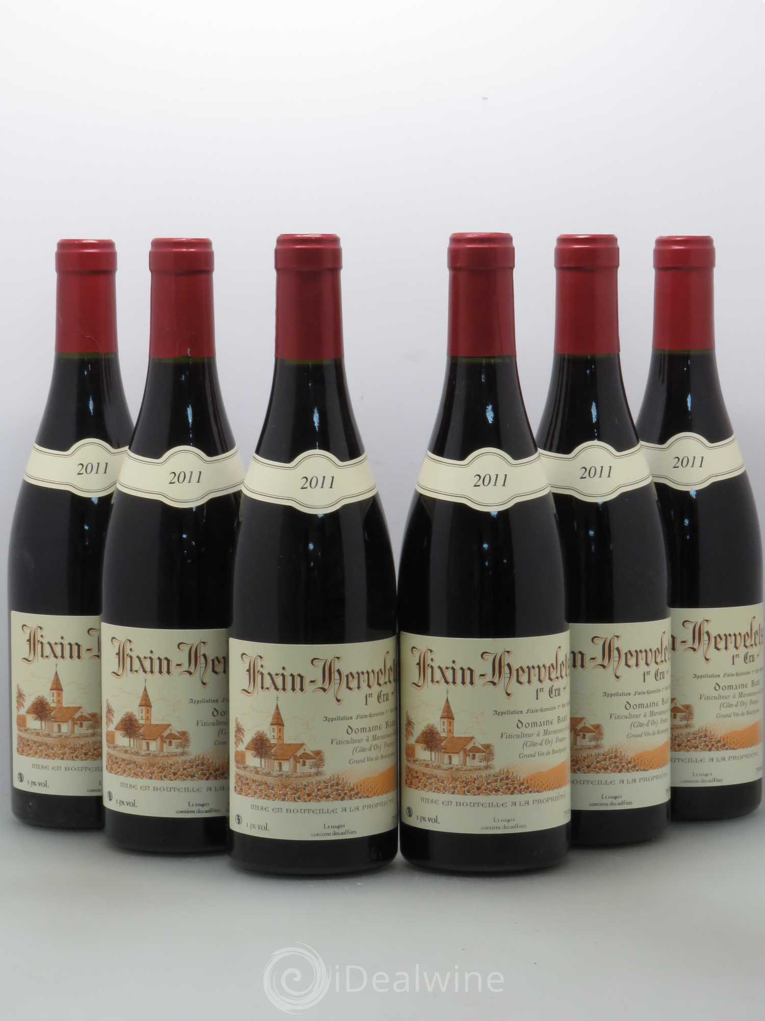 Fixin 1er Cru Domaine Bart Hervelets 2011 - Posten von 6 Flaschen - 0