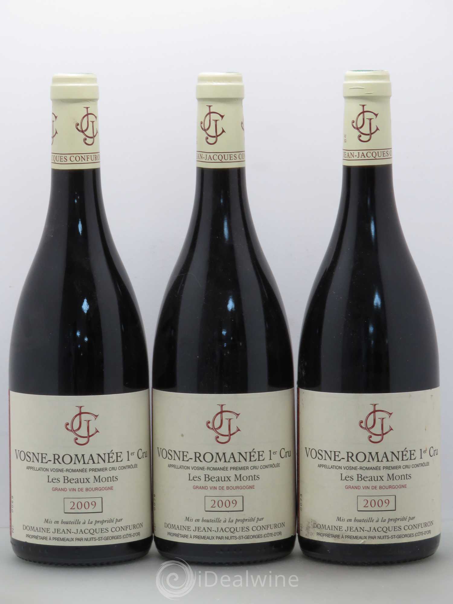 Vosne-Romanée 1er Cru Les Beaux Monts Jean-Jacques Confuron 2009 - Lot de 3 bouteilles - 0