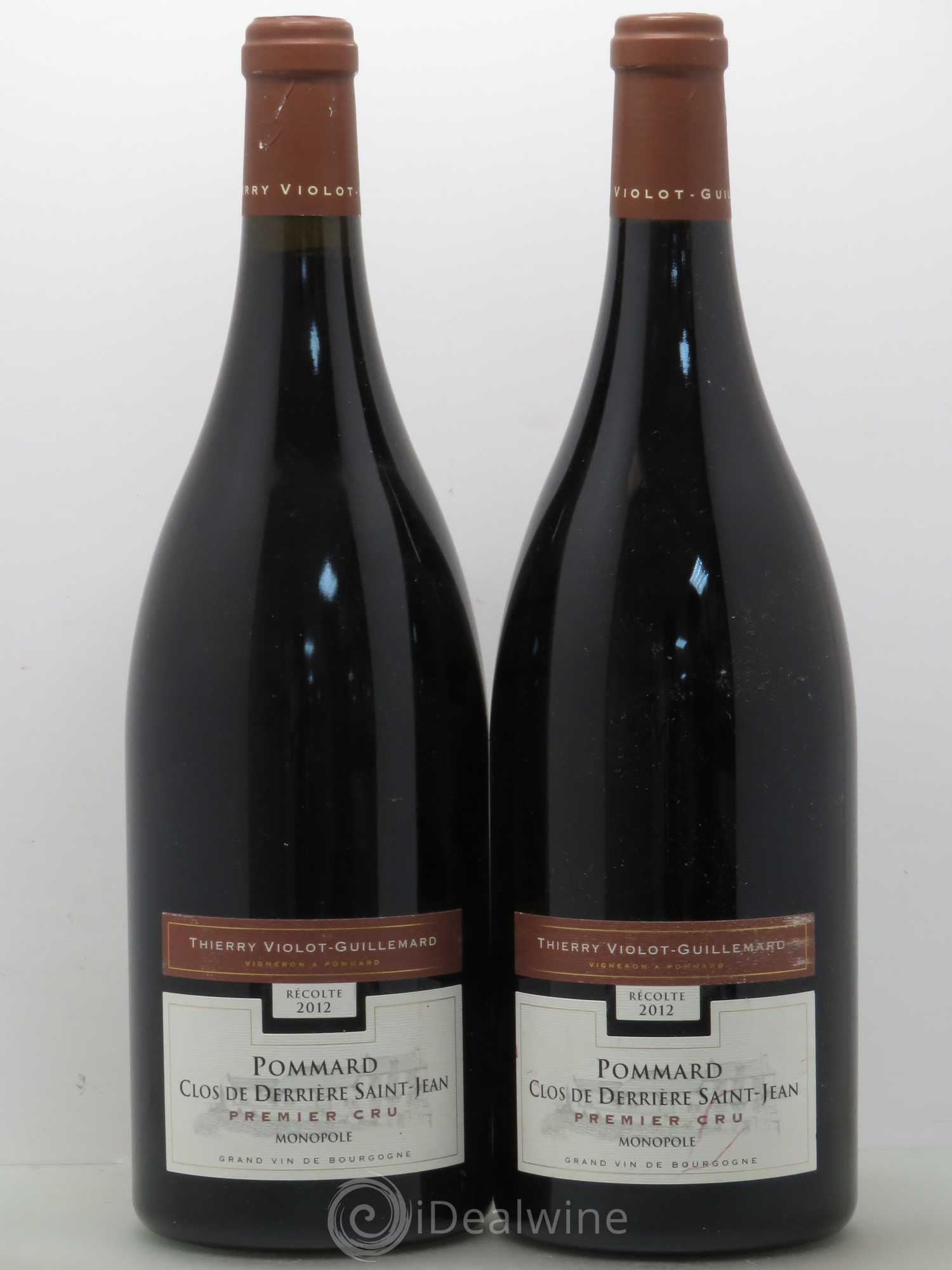 Pommard 1er Cru Clos De Derriere Saint Jean Violot Guillemar 2012 - Posten von 2 Magnum - 0