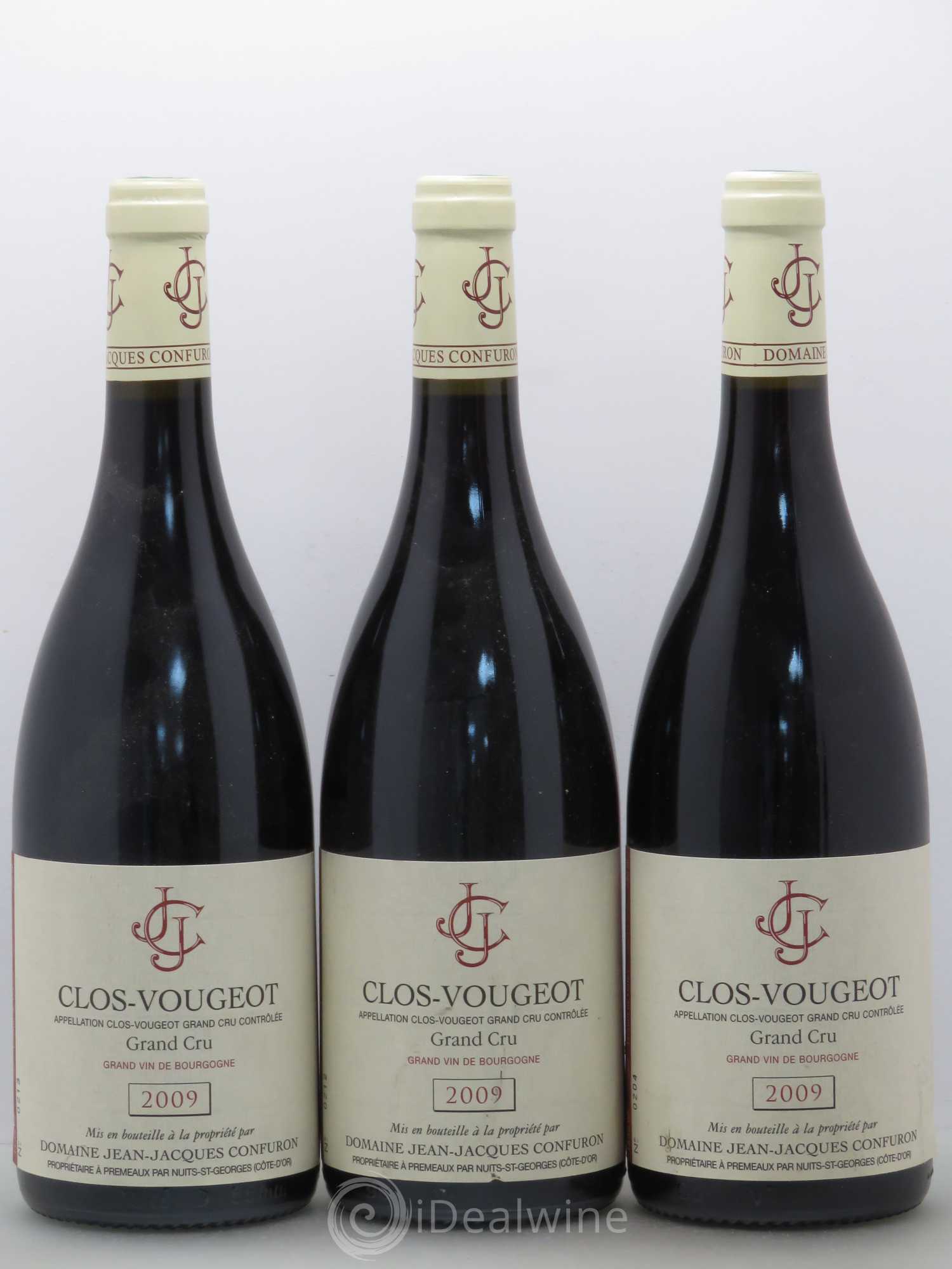 Clos de Vougeot Grand Cru Jean-Jacques Confuron 2009 - Lot de 3 bouteilles - 0