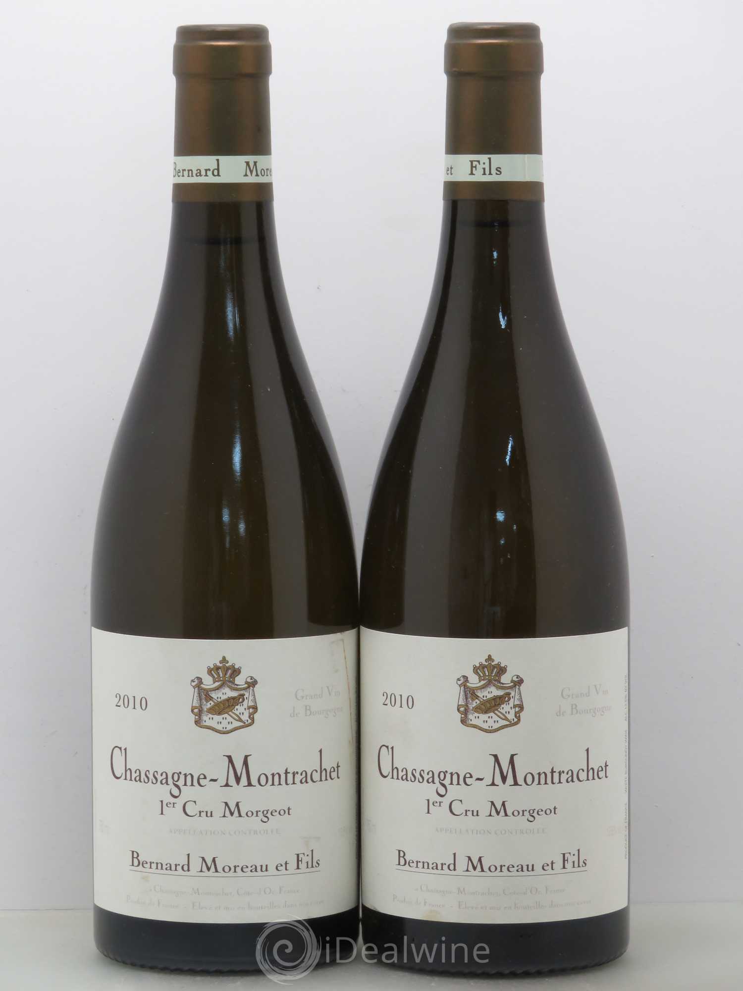 Chassagne-Montrachet 1er Cru Bernard Moreau Et Fils Morgeot 2010 - Posten von 2 Flaschen - 0