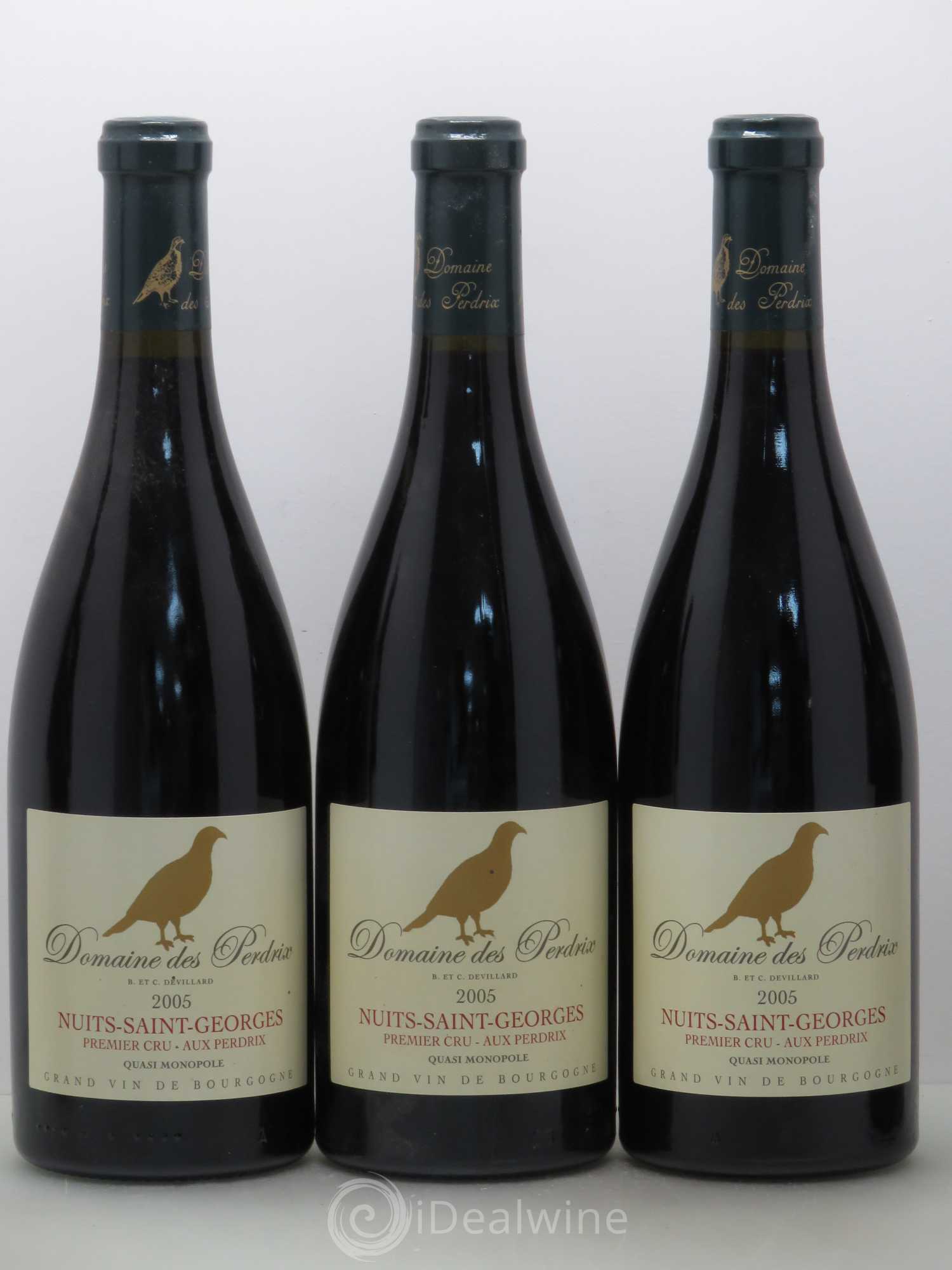 Nuits-Saint-Georges 1er Cru Aux Perdrix Perdrix (Domaine des) Domaine des perdrix 2005 - Lot de 5 bouteilles - 1
