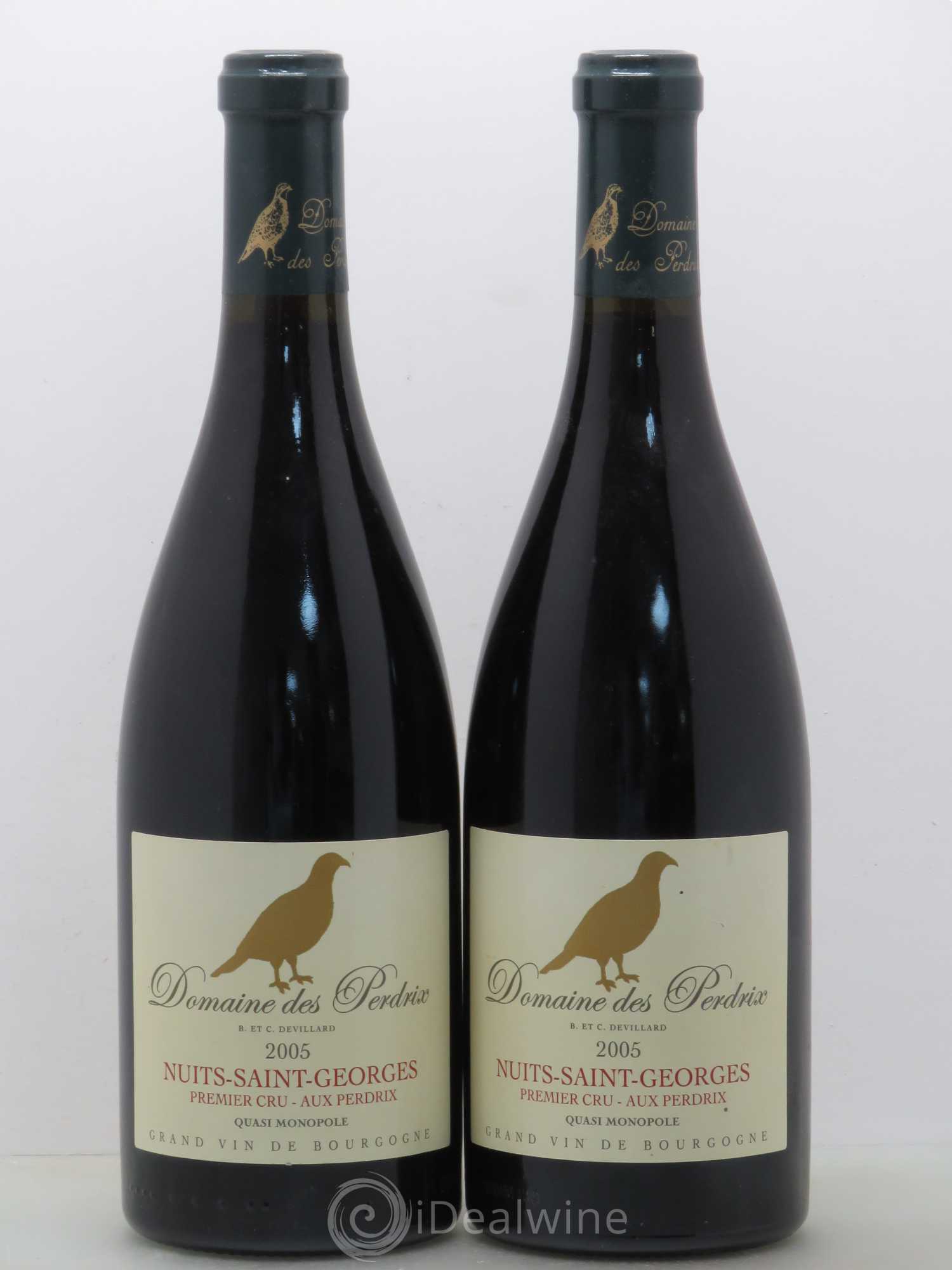 Nuits-Saint-Georges 1er Cru Aux Perdrix Perdrix (Domaine des) Domaine des perdrix 2005 - Lot de 5 bouteilles - 2