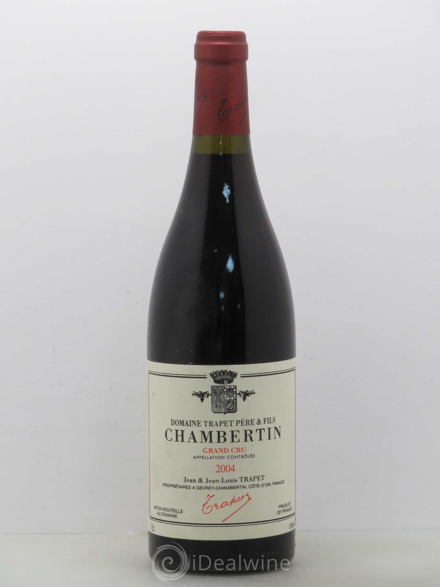 Chambertin Grand Cru Domaine Trapet 2004 - Lot de 1 bouteille - 0