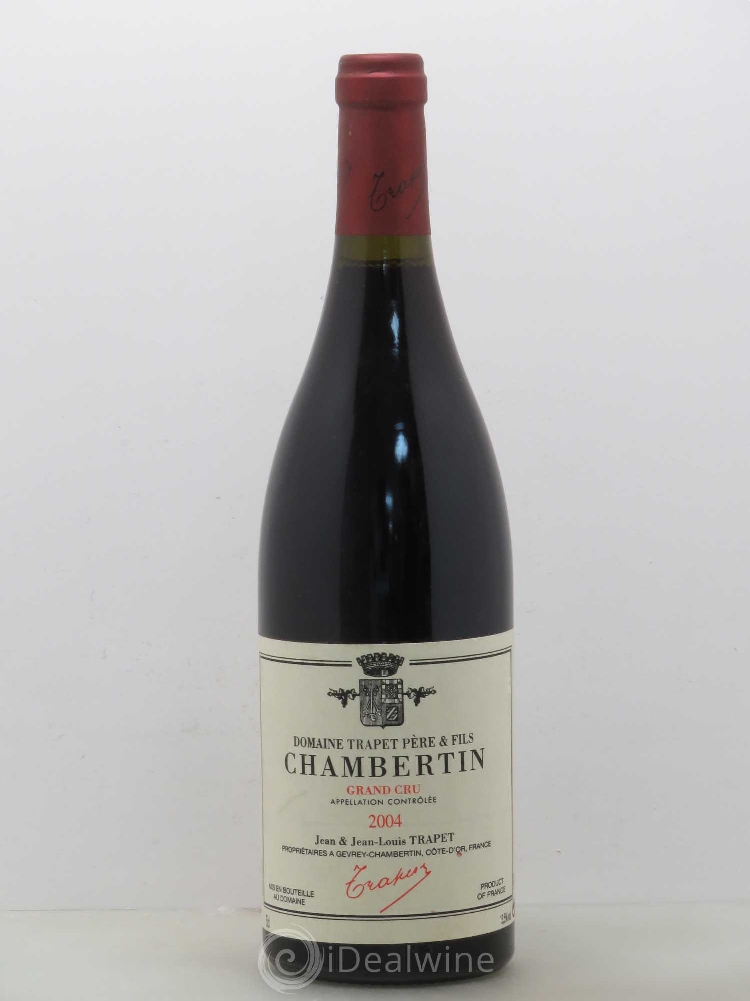 Chambertin Grand Cru Domaine Trapet 2004 - Lot de 1 bouteille - 0