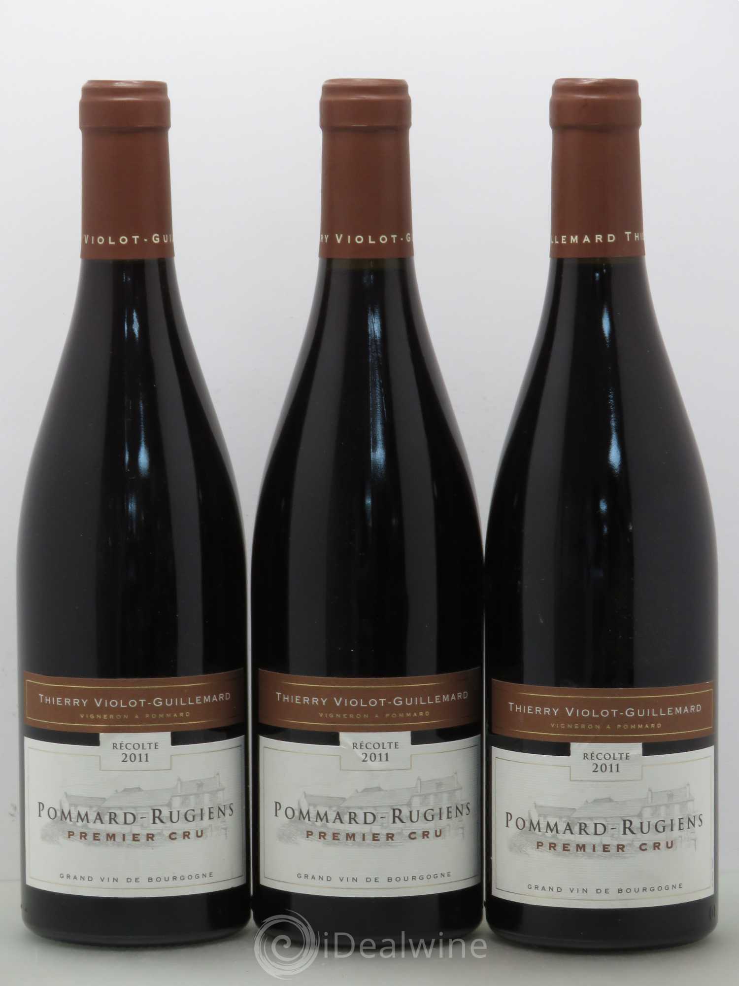 Pommard 1er Cru Rugiens Thierry Violot Guillemard 2011 - Lot de 6 bouteilles - 1