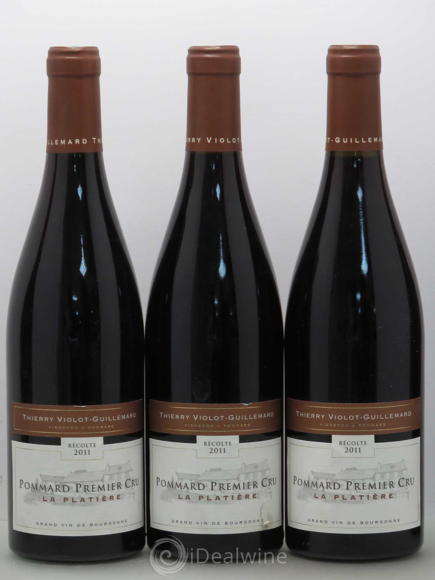 Pommard 1er Cru Thierry Violot Guillemard La Platiere 2011 - Posten von 5 Flaschen - 1