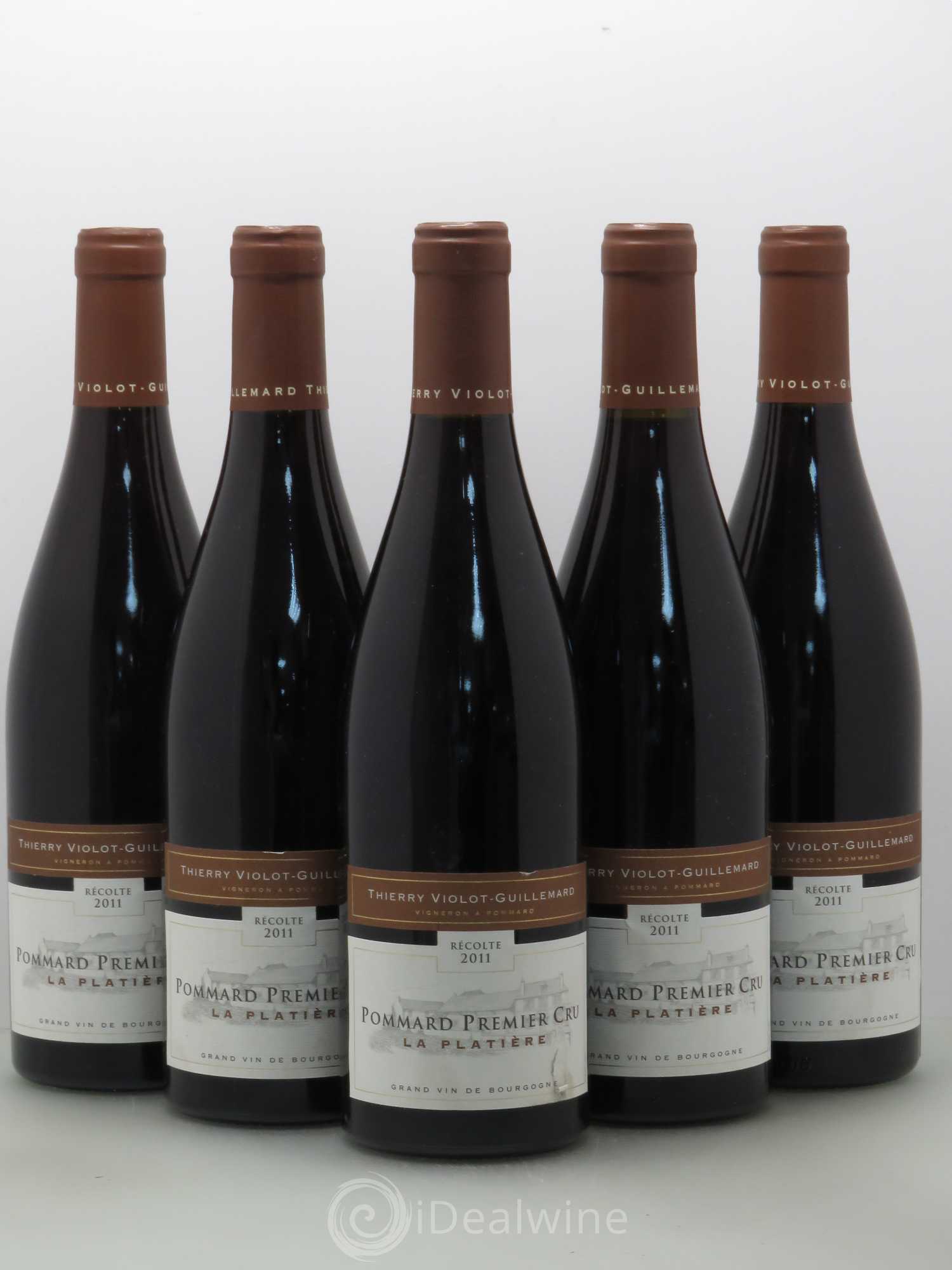 Pommard 1er Cru Thierry Violot Guillemard La Platiere 2011 - Posten von 5 Flaschen - 0