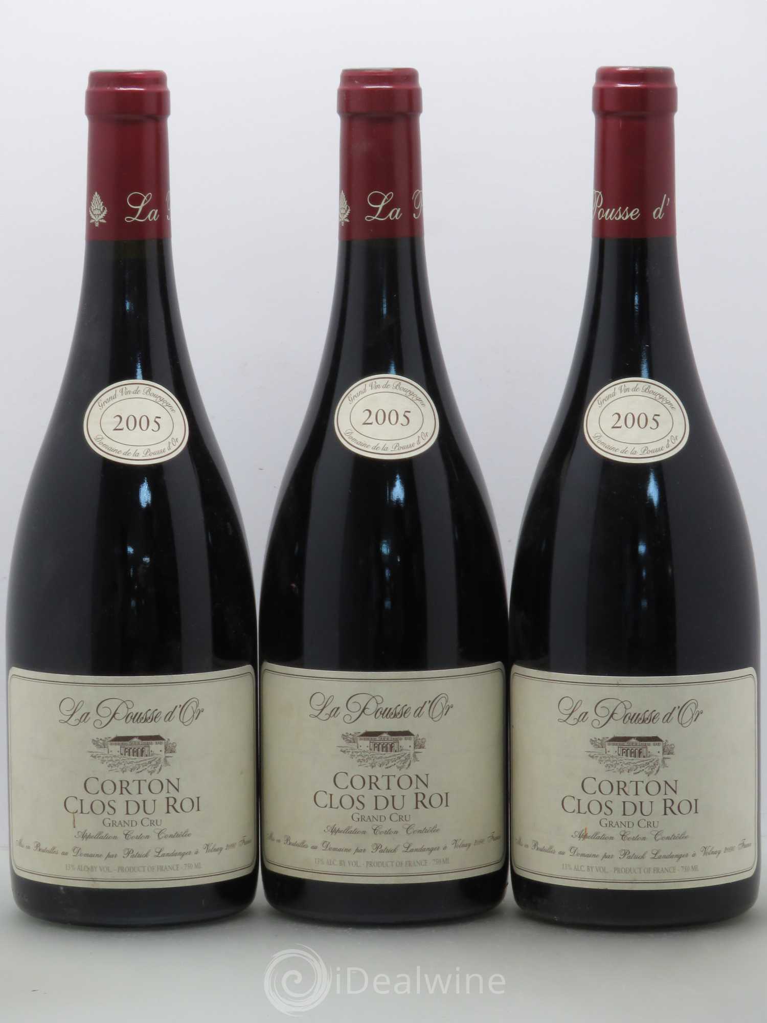 Corton Grand Cru Clos du Roi La Pousse d'Or (Domaine de) 2005 - Lot de 3 bouteilles - 0