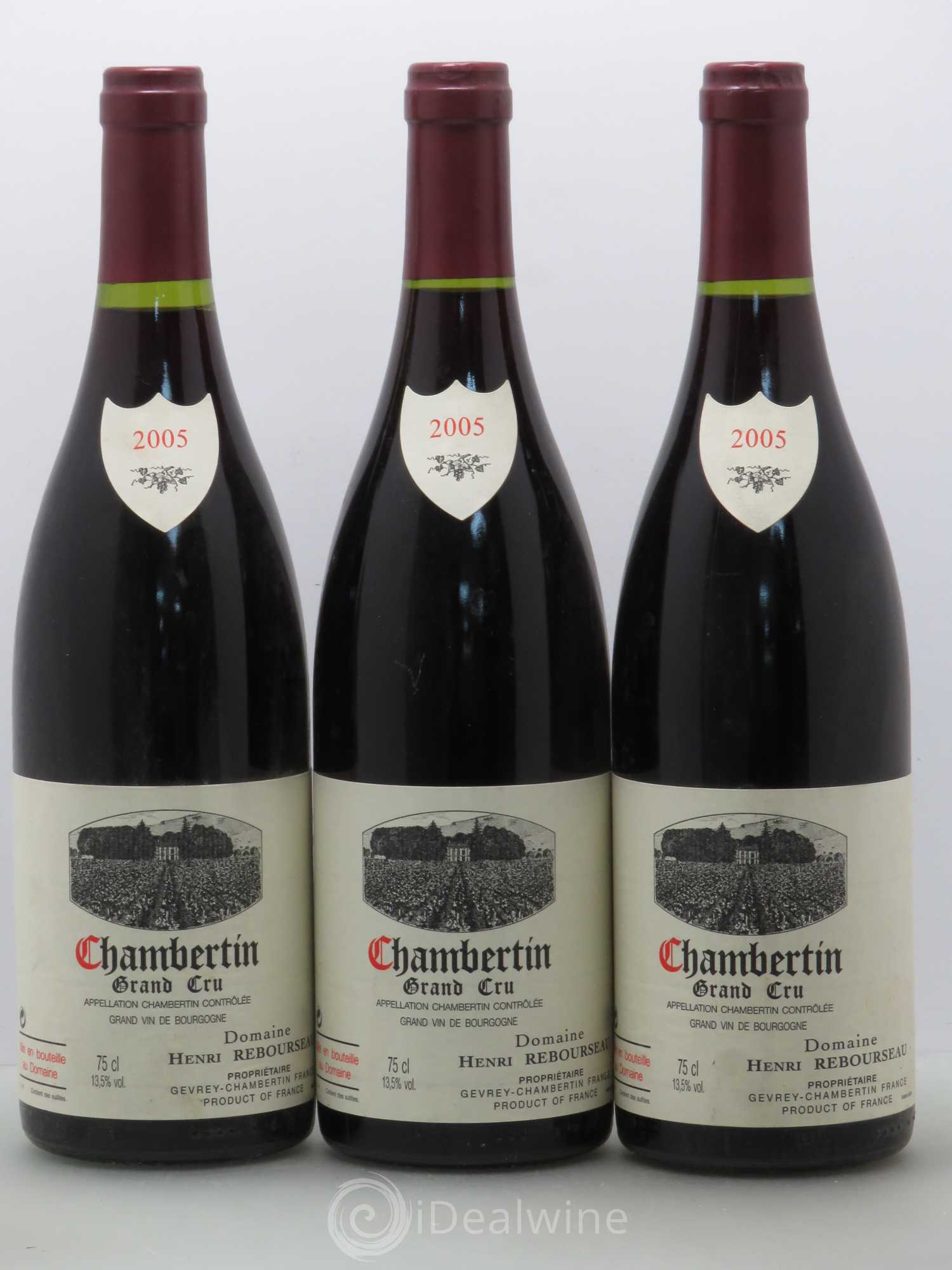Chambertin Grand Cru Henri Rebourseau 2005 - Lot de 3 bouteilles - 0
