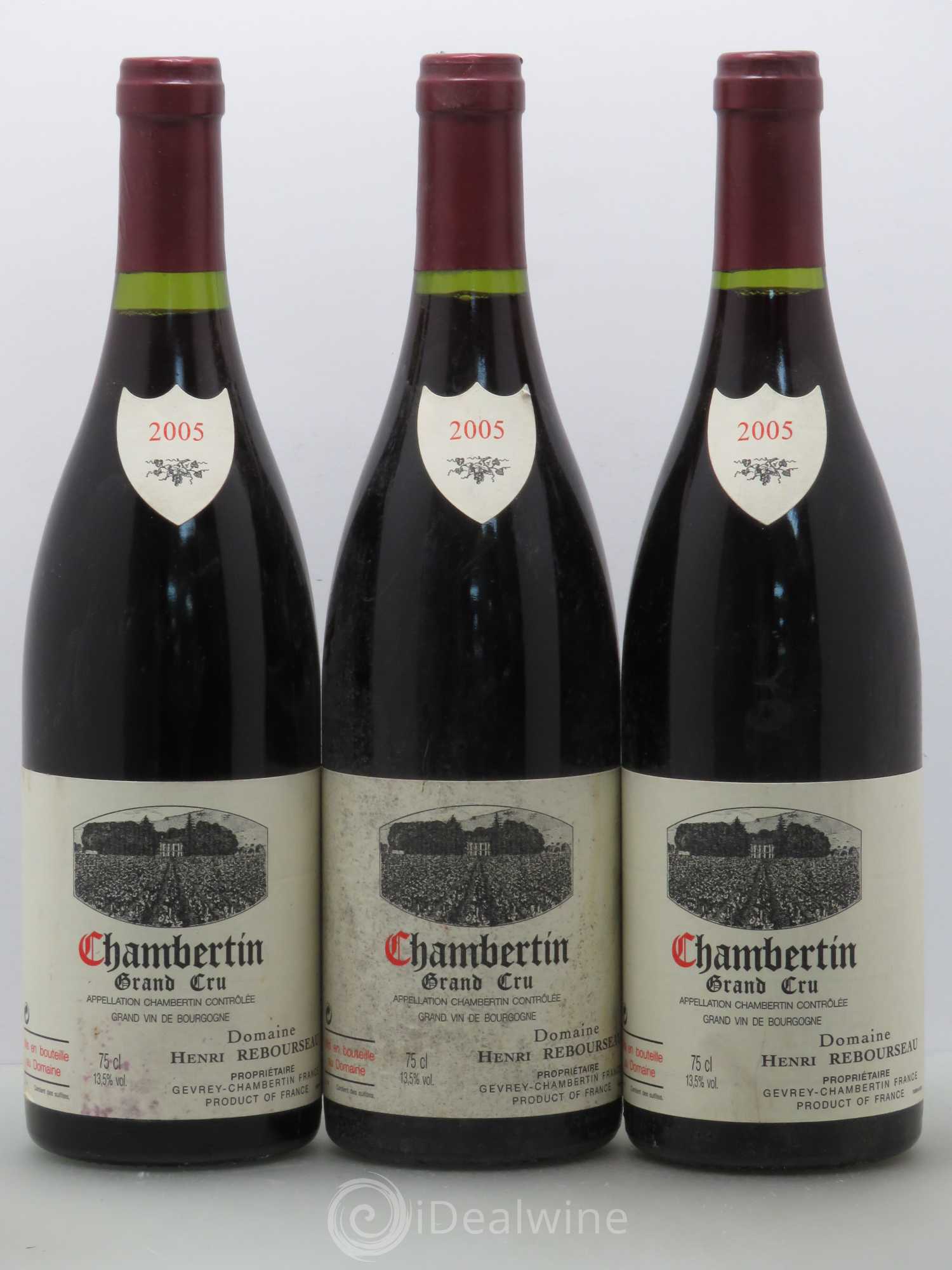 Chambertin Grand Cru Henri Rebourseau 2005 - Lot de 3 bouteilles - 0