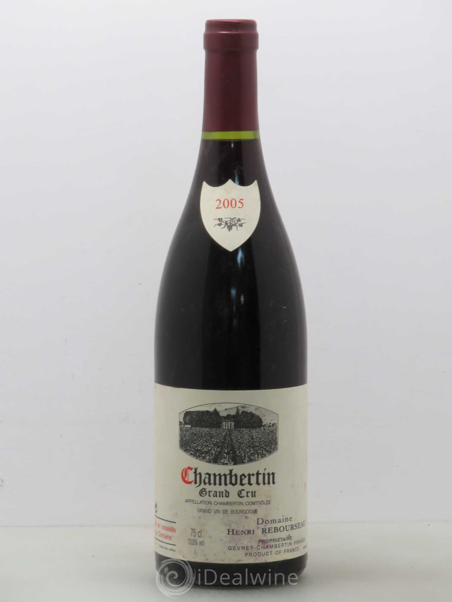 Chambertin Grand Cru Henri Rebourseau 2005 - Lot de 1 bouteille - 0