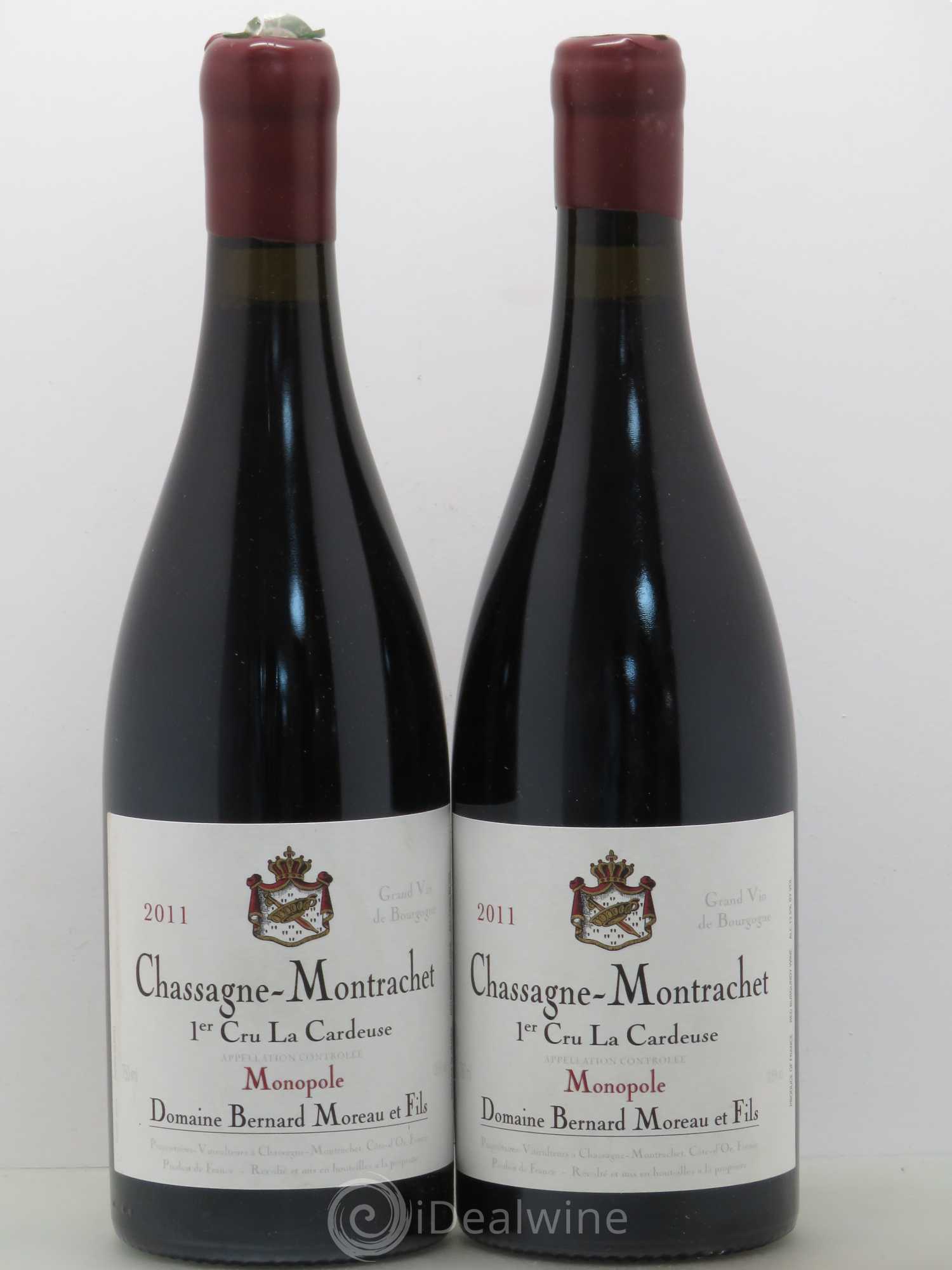 Chassagne-Montrachet 1er Cru La Cardeuse Moreau 2011 - Lot de 2 bouteilles - 0