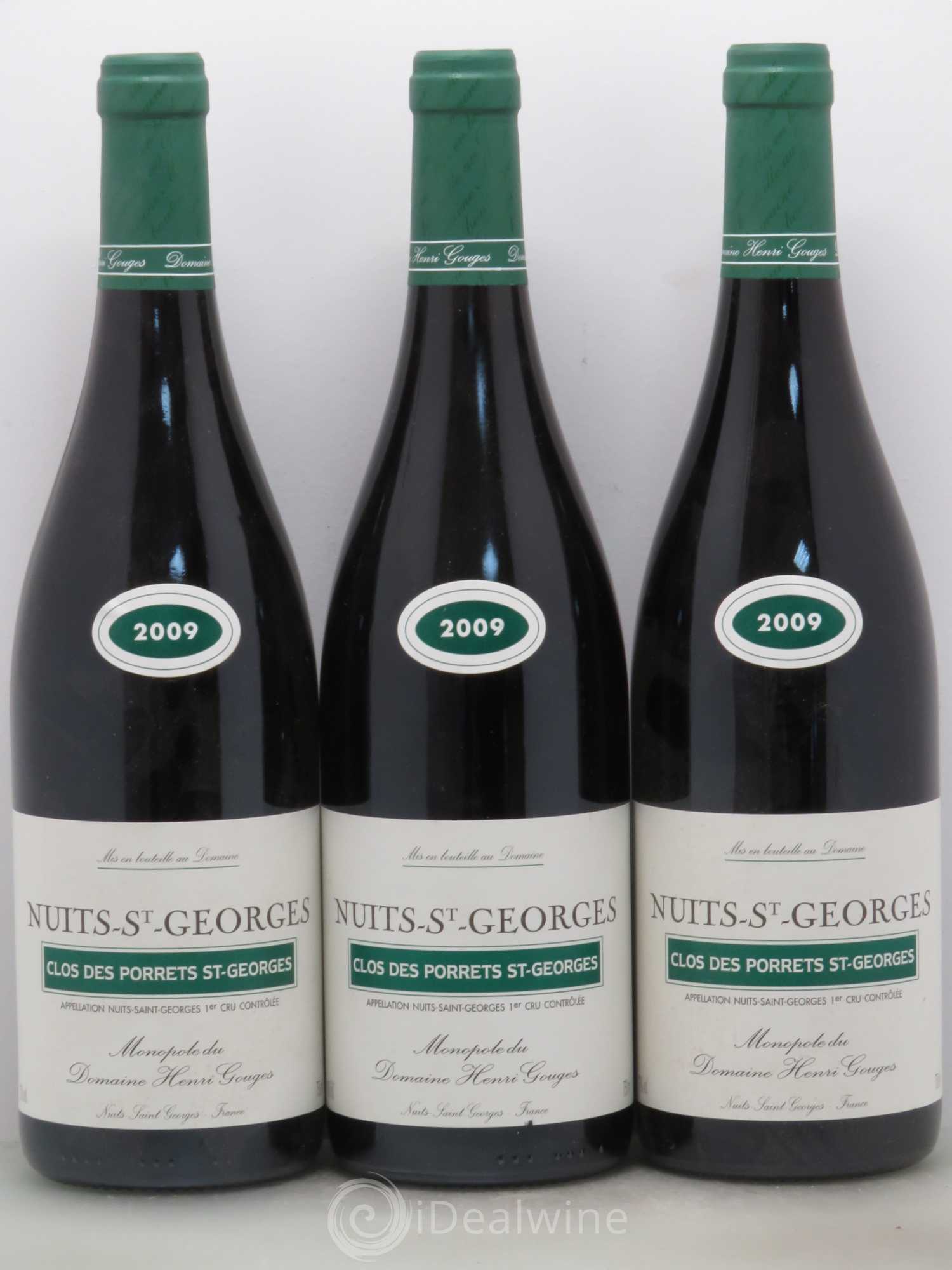 Nuits-Saint-Georges 1er Cru Clos des Porrets St Georges Henri Gouges 2009 - Posten von 6 Flaschen - 2