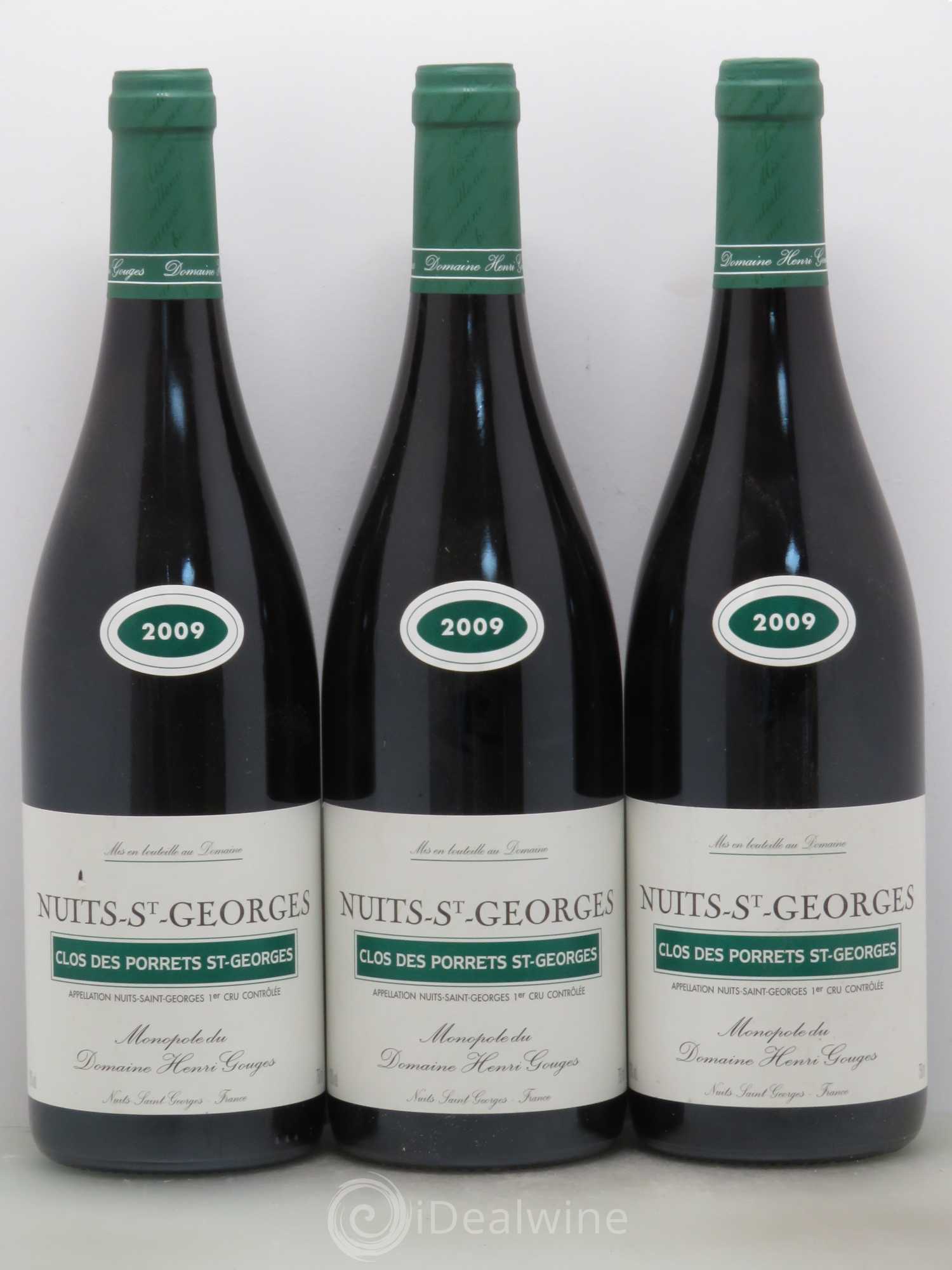 Nuits-Saint-Georges 1er Cru Clos des Porrets St Georges Henri Gouges 2009 - Posten von 6 Flaschen - 2
