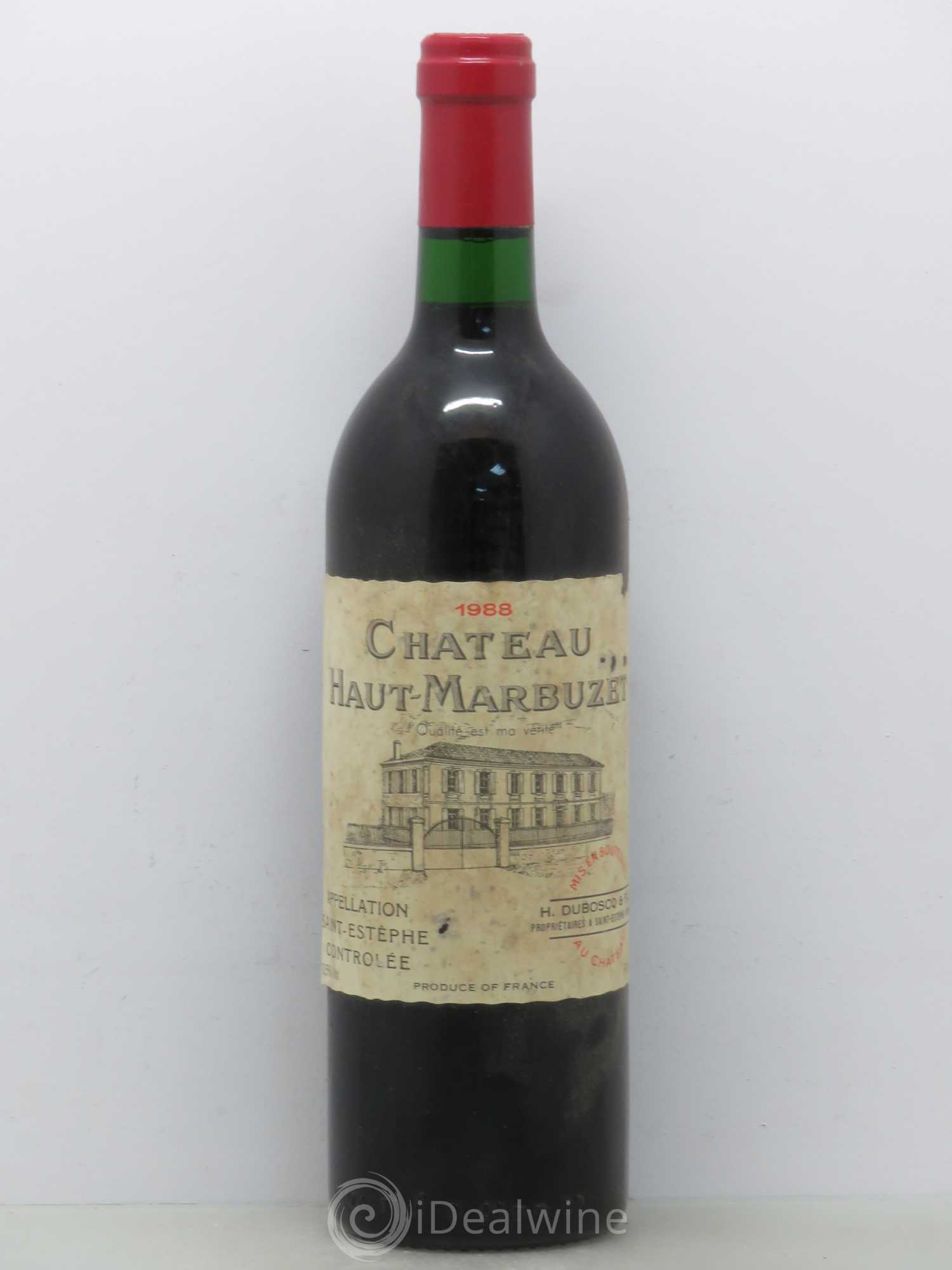 Château Haut Marbuzet 1988 - Lot de 1 bouteille - 0