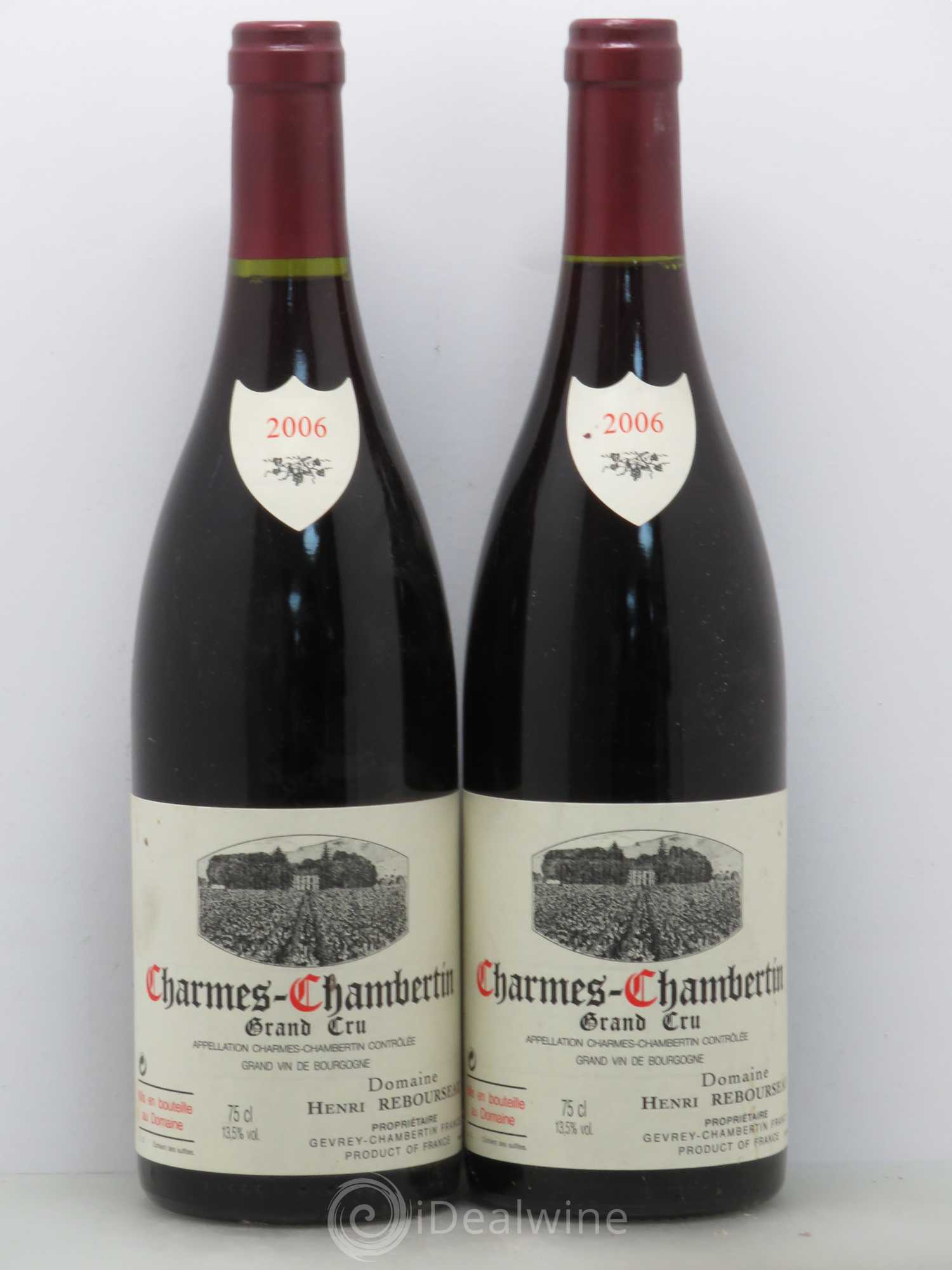 Charmes-Chambertin Grand Cru Henri Rebourseau 2006 - Lot de 2 bouteilles - 0