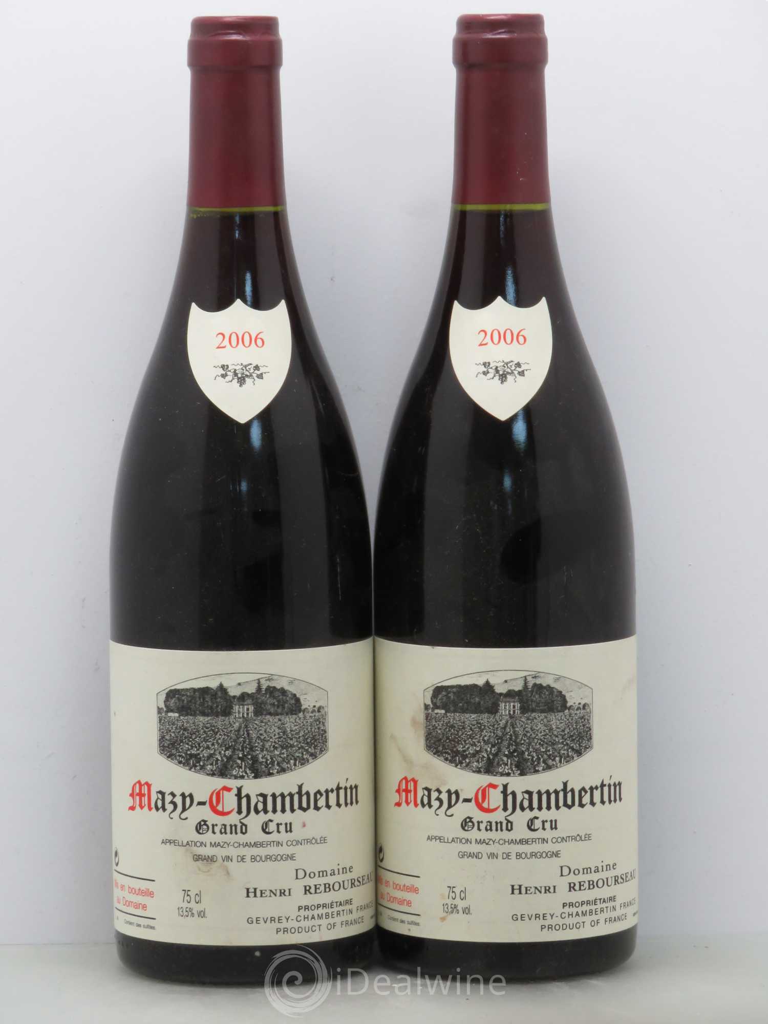 Mazis-Chambertin Grand Cru Henri Rebourseau 2006 - Lot de 2 bouteilles - 0