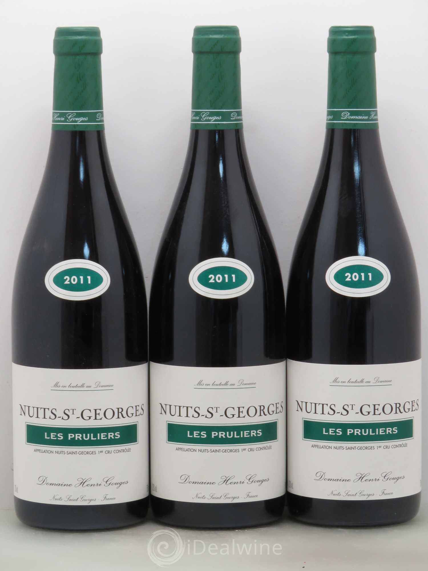 Nuits-Saint-Georges 1er Cru Les Pruliers Henri Gouges 2011 - Lot de 3 bouteilles - 0