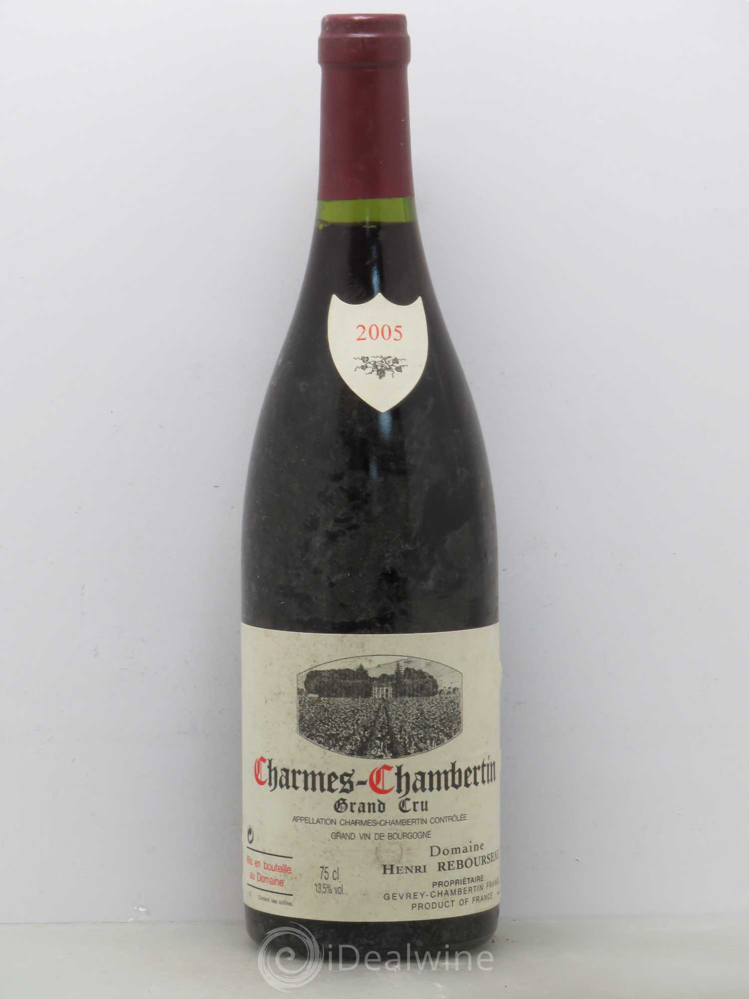 Charmes-Chambertin Grand Cru Henri Rebourseau 2005 - Lot de 1 bouteille - 0