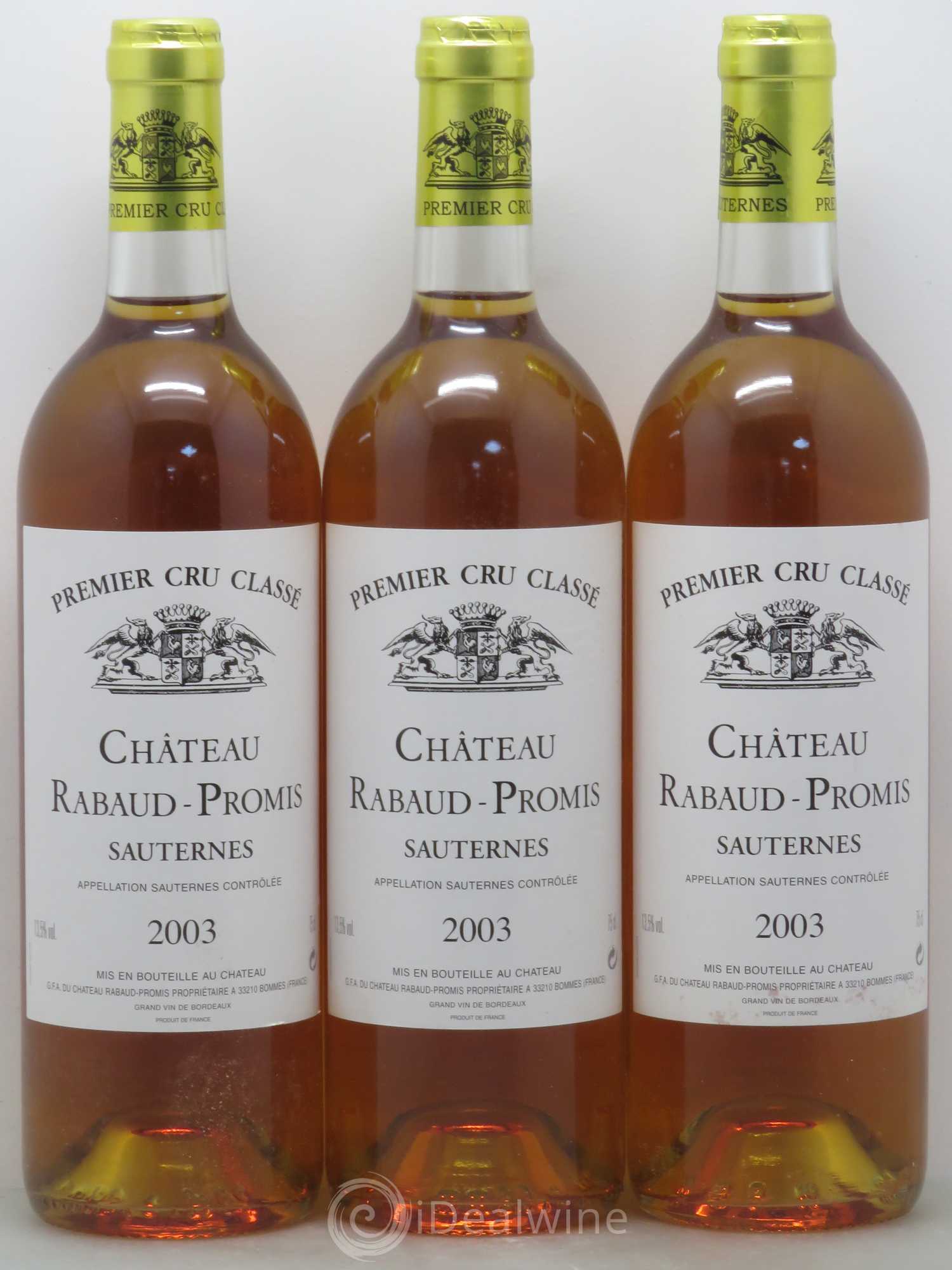 Château Rabaud Promis 1er Grand Cru Classé 2003 - Lotto di 12 bottiglie - 2