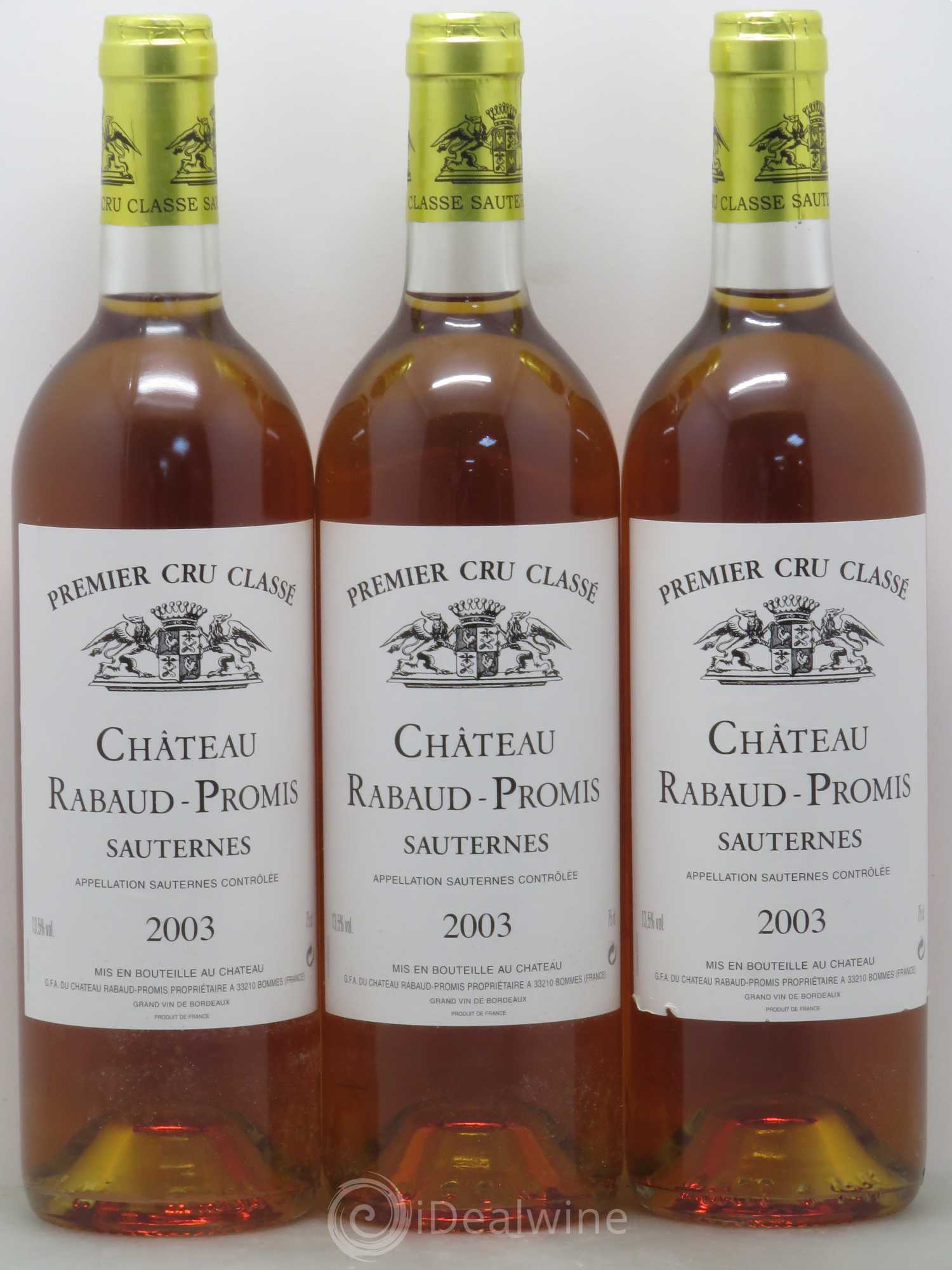 Château Rabaud Promis 1er Grand Cru Classé 2003 - Lotto di 12 bottiglie - 3