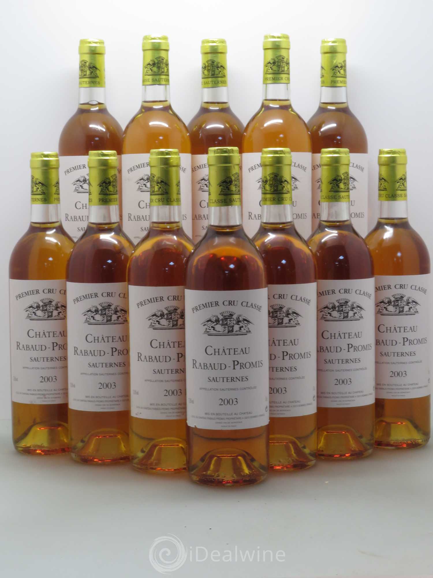 Château Rabaud Promis 1er Grand Cru Classé 2003 - Lotto di 12 bottiglie - 0