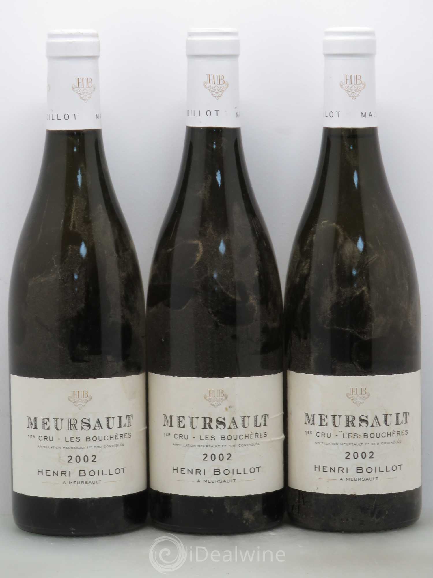 Meursault 1er Cru Les Boucheres Henri Boillot 2002 - Posten von 3 Flaschen - 0