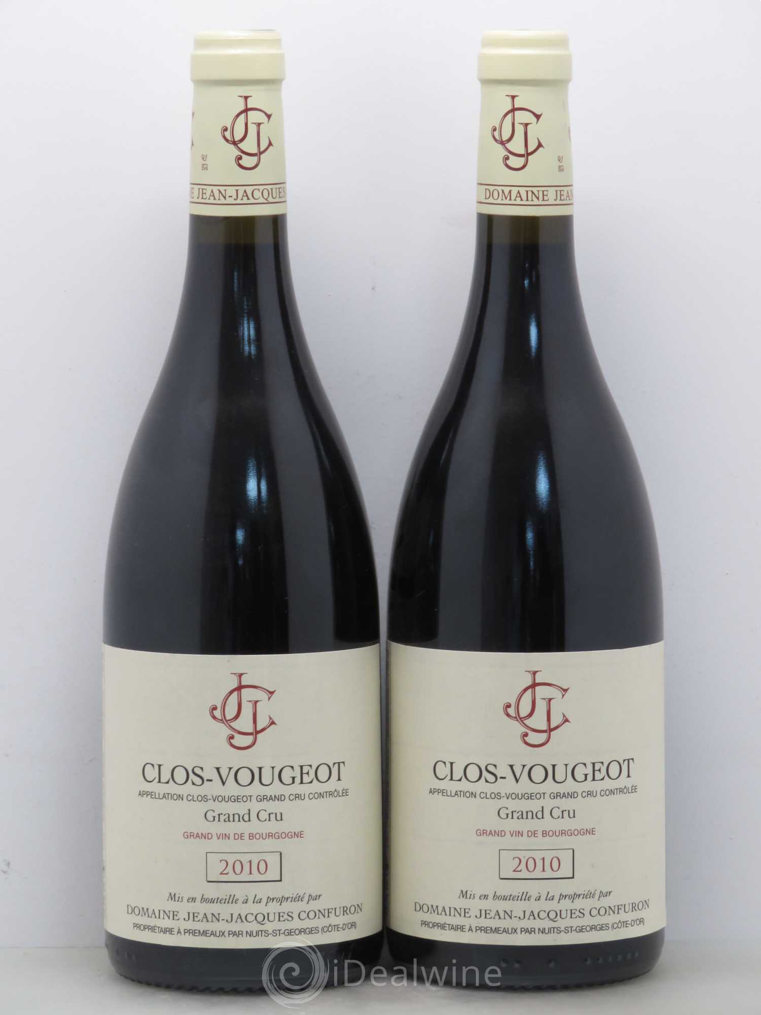 Clos de Vougeot Grand Cru Jean-Jacques Confuron 2010 - Lot de 2 bouteilles - 0