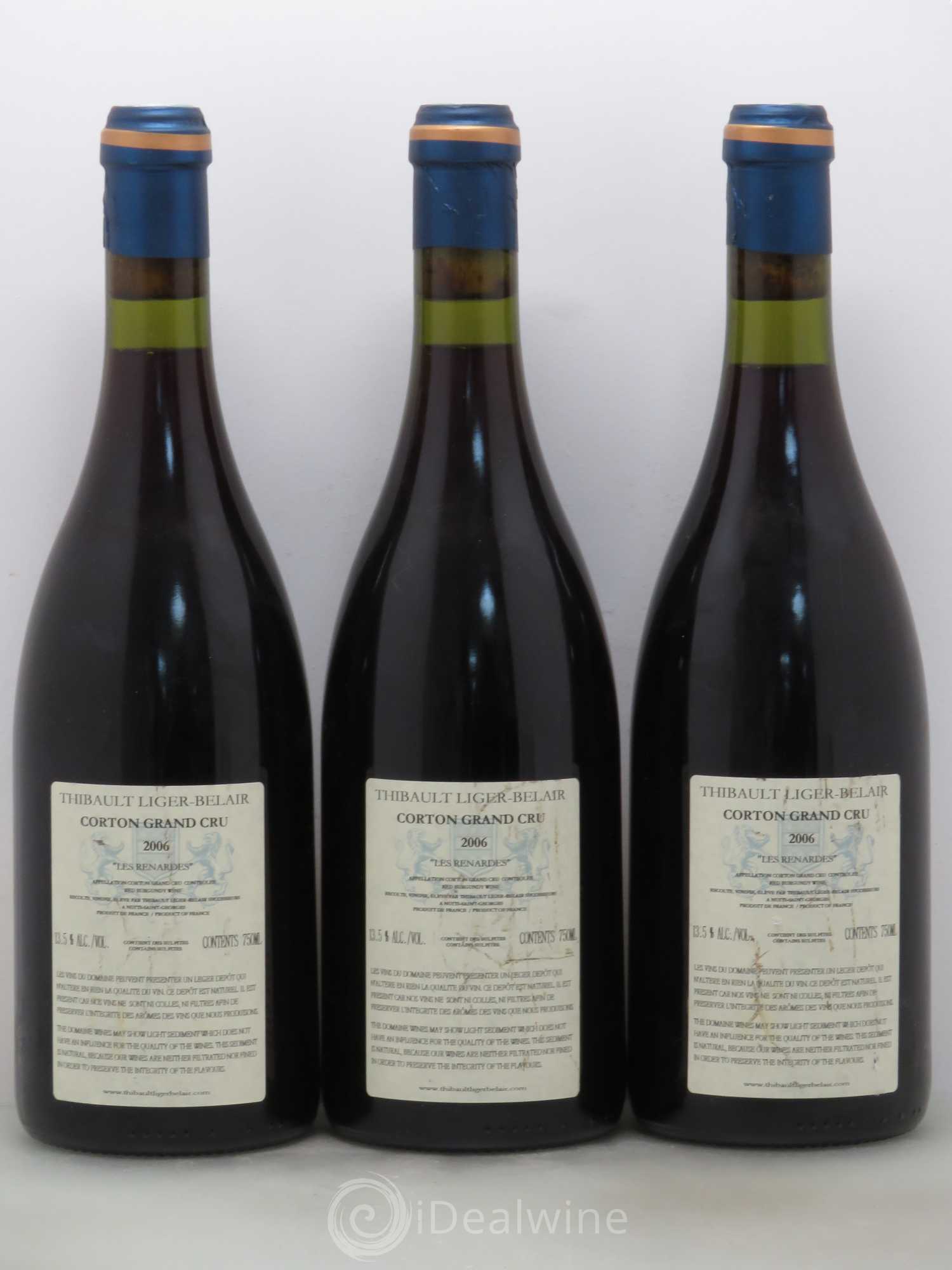 Corton Grand Cru Renardes Thibault Liger Belair 2006 - Posten von 3 Flaschen - 1