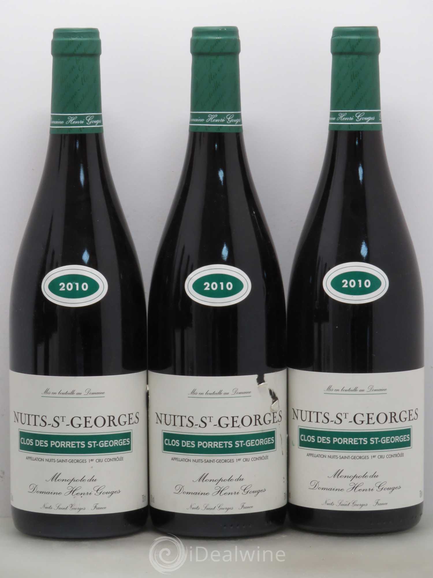 Nuits-Saint-Georges 1er Cru Clos des Porrets St Georges Henri Gouges 2010 - Posten von 6 Flaschen - 1