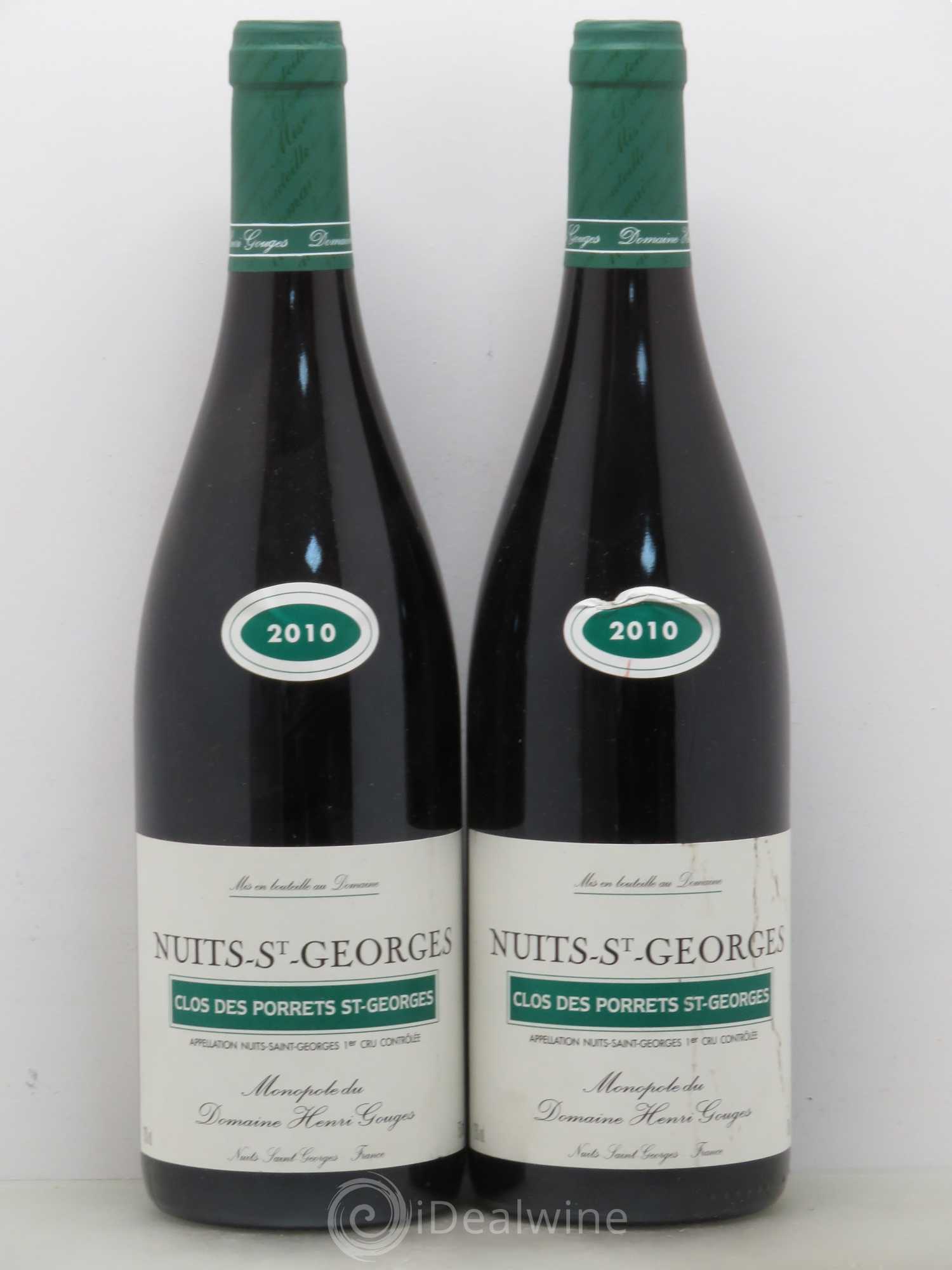 Nuits-Saint-Georges 1er Cru Clos des Porrets St Georges Henri Gouges 2010 - Lot de 5 bouteilles - 2