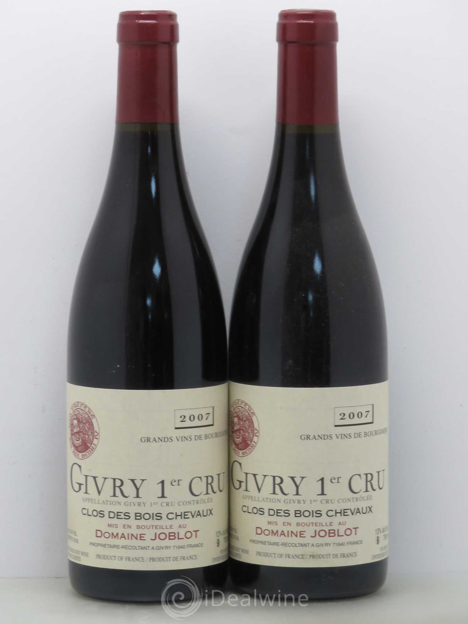 Givry 1er Cru Domaine Joblot Clos Des Boischevaux 2007 - Posten von 2 Flaschen - 0