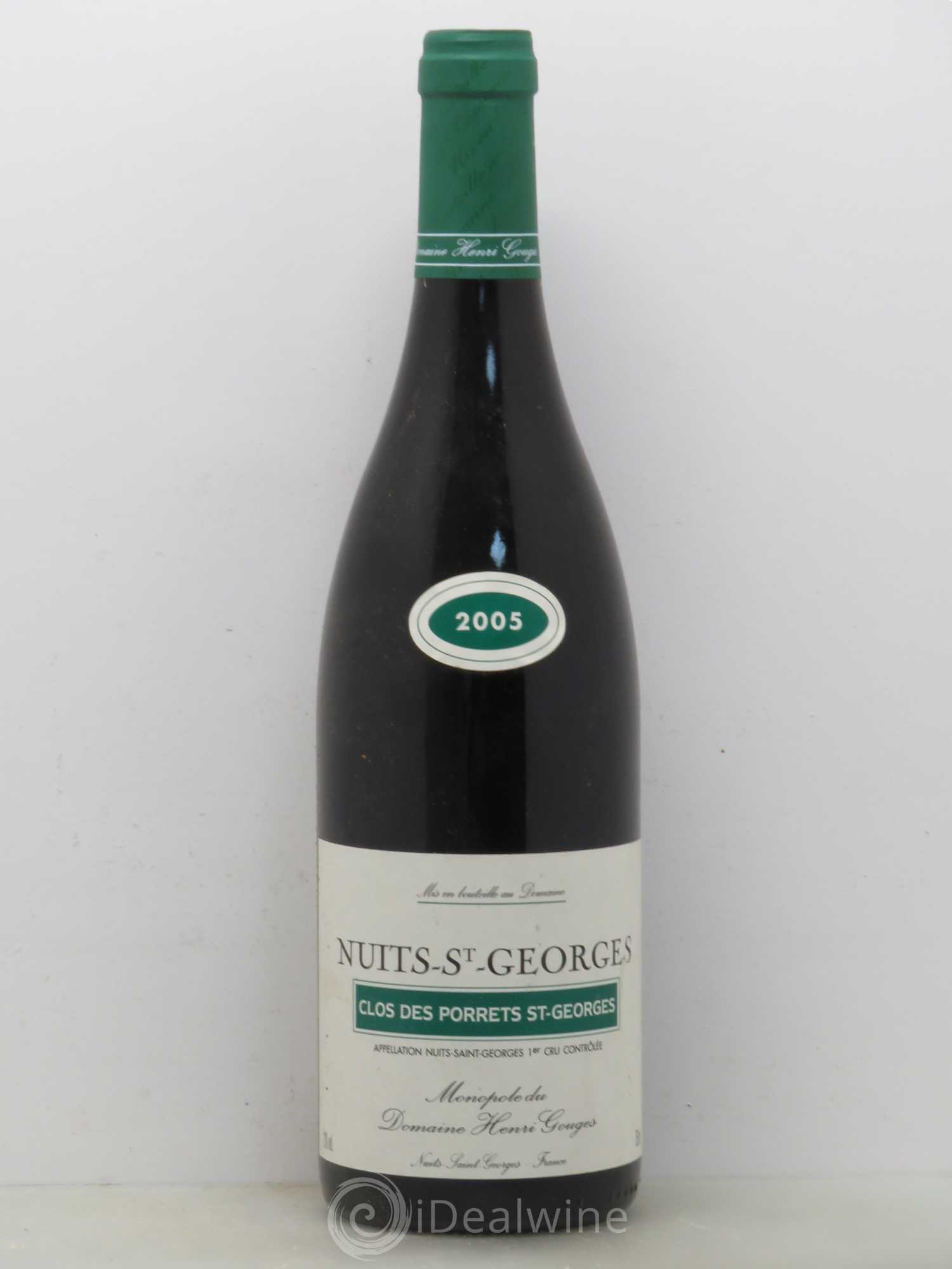 Nuits-Saint-Georges 1er Cru Clos des Porrets St Georges Henri Gouges 2005 - Posten von 1 Flasche - 0