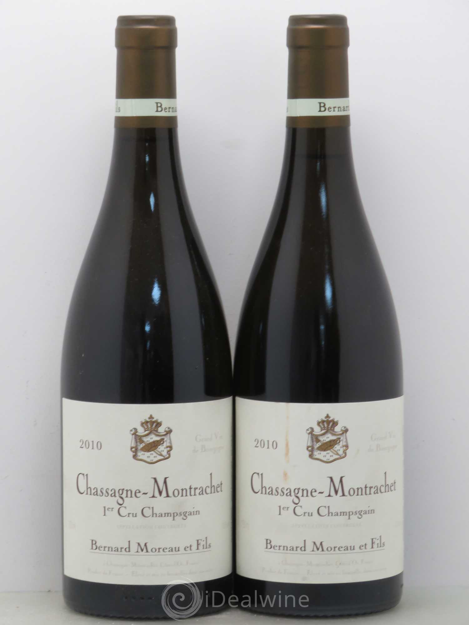 Chassagne-Montrachet 1er Cru Bernard Moreau Et Fils Champsgain 1Er Cru 2010 - Posten von 2 Flaschen - 0
