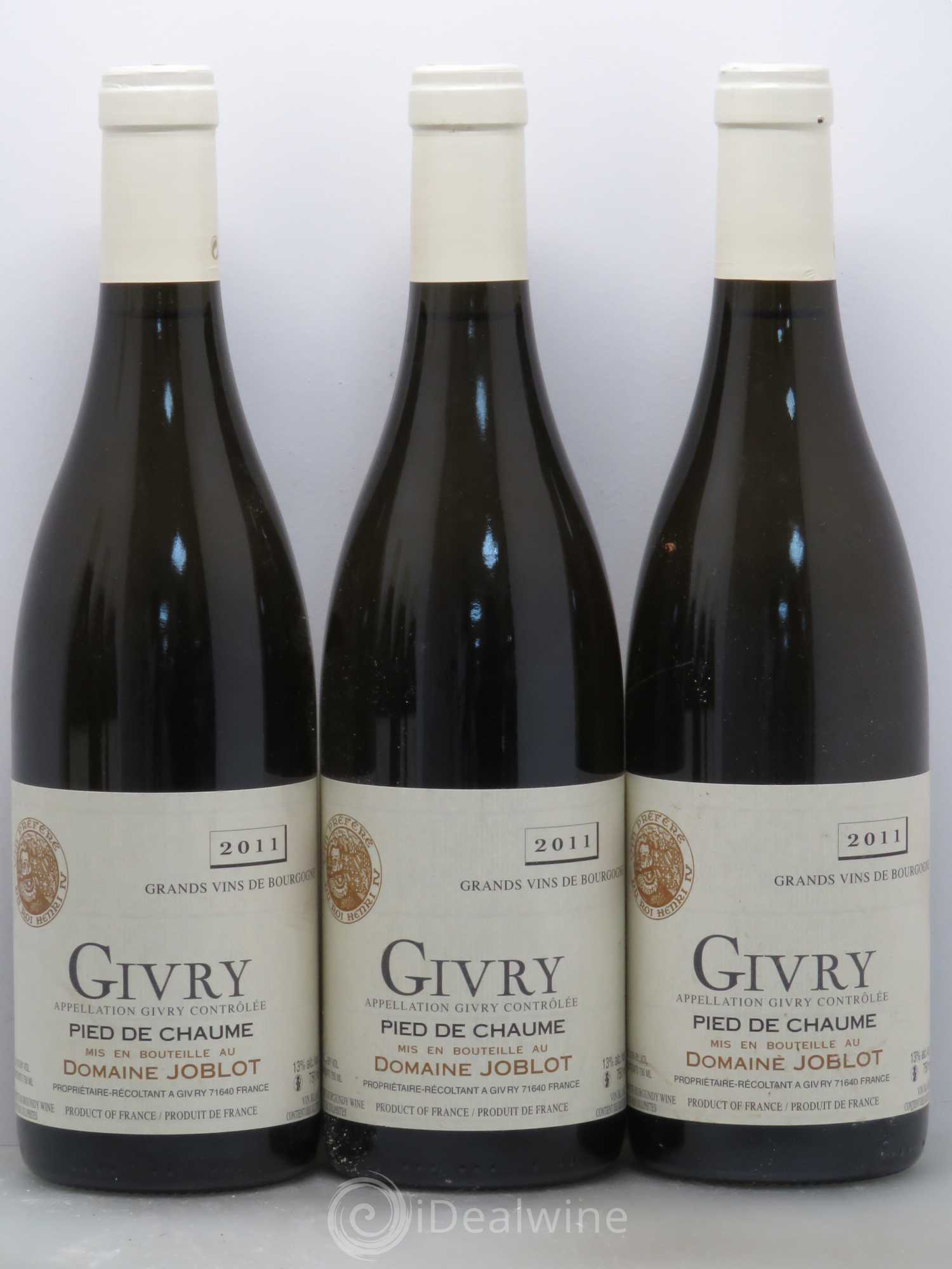 Givry Pied de Chaume Joblot (Domaine) 2011 - Lot de 6 bouteilles - 2
