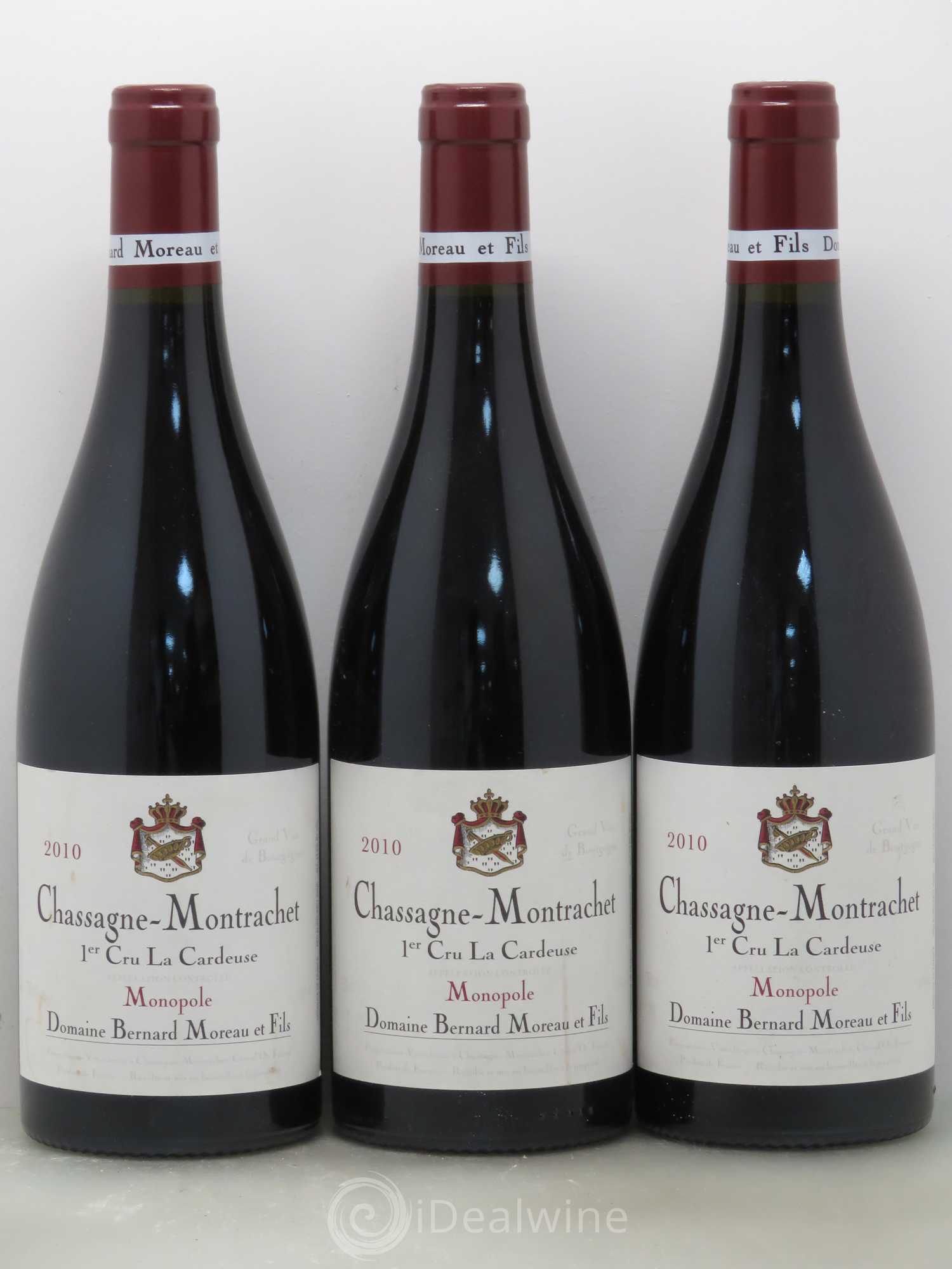 Chassagne-Montrachet 1er Cru Bernard Moreau Et Fils La Cardeuse 1Er Cru 2010 - Posten von 3 Flaschen - 0