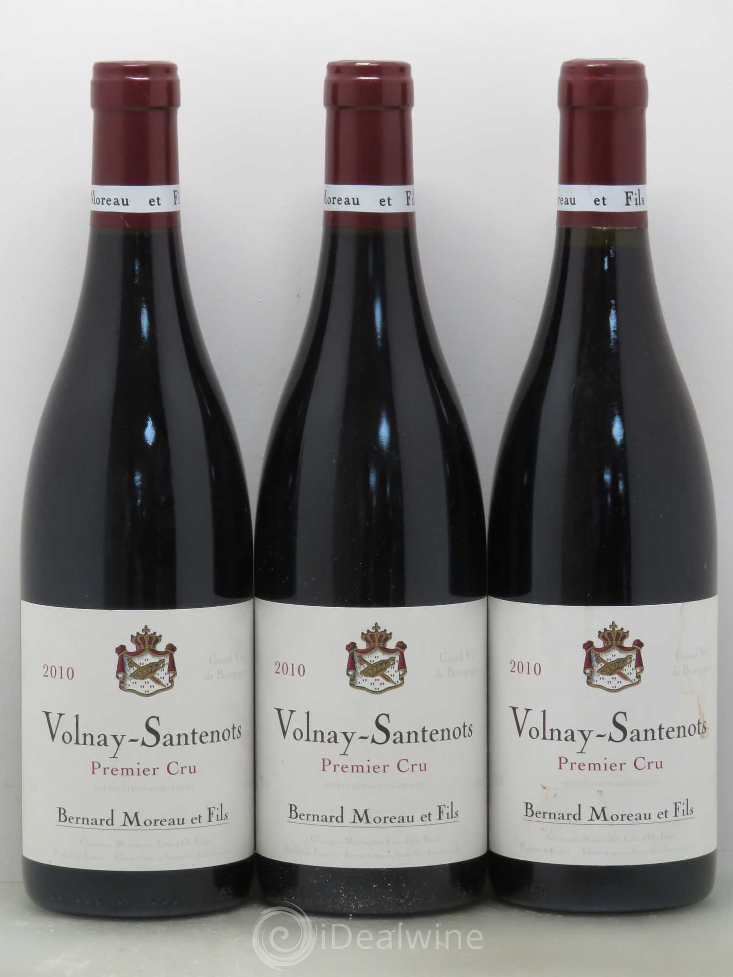 Volnay 1er Cru Bernard Moreau Et Fils Santenots 1Er Cru 2010 - Posten von 3 Flaschen - 0