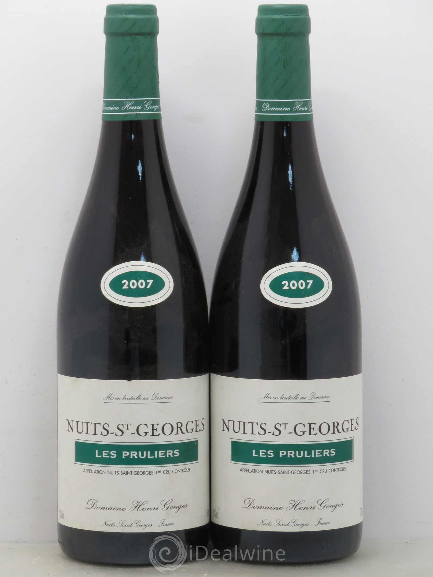 Nuits-Saint-Georges 1er Cru Les Pruliers Henri Gouges 2007 - Lot of 2 bottles - 0