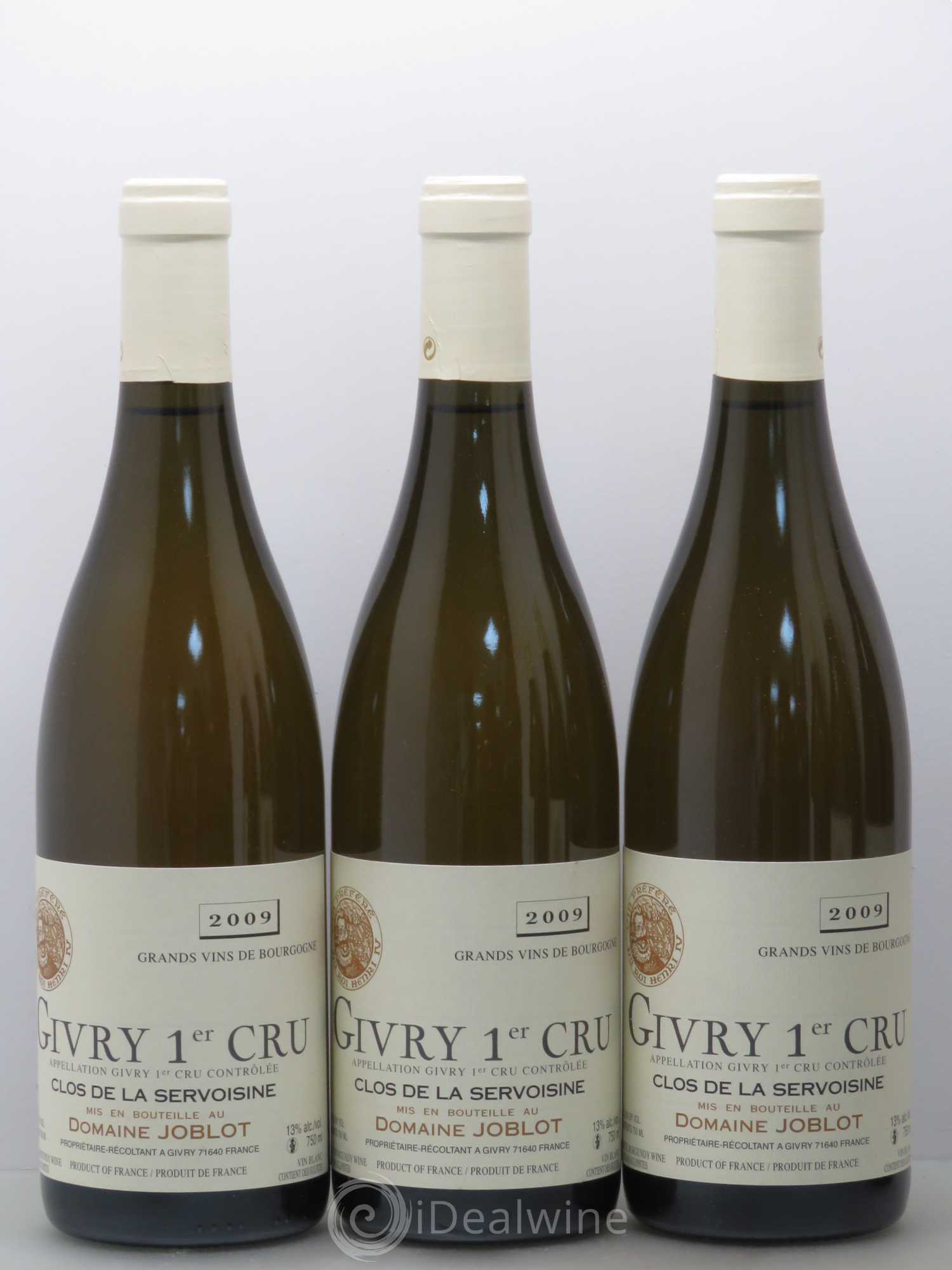 Givry 1er Cru Servoisine Joblot (Domaine) 2009 - Lot de 6 bouteilles - 1
