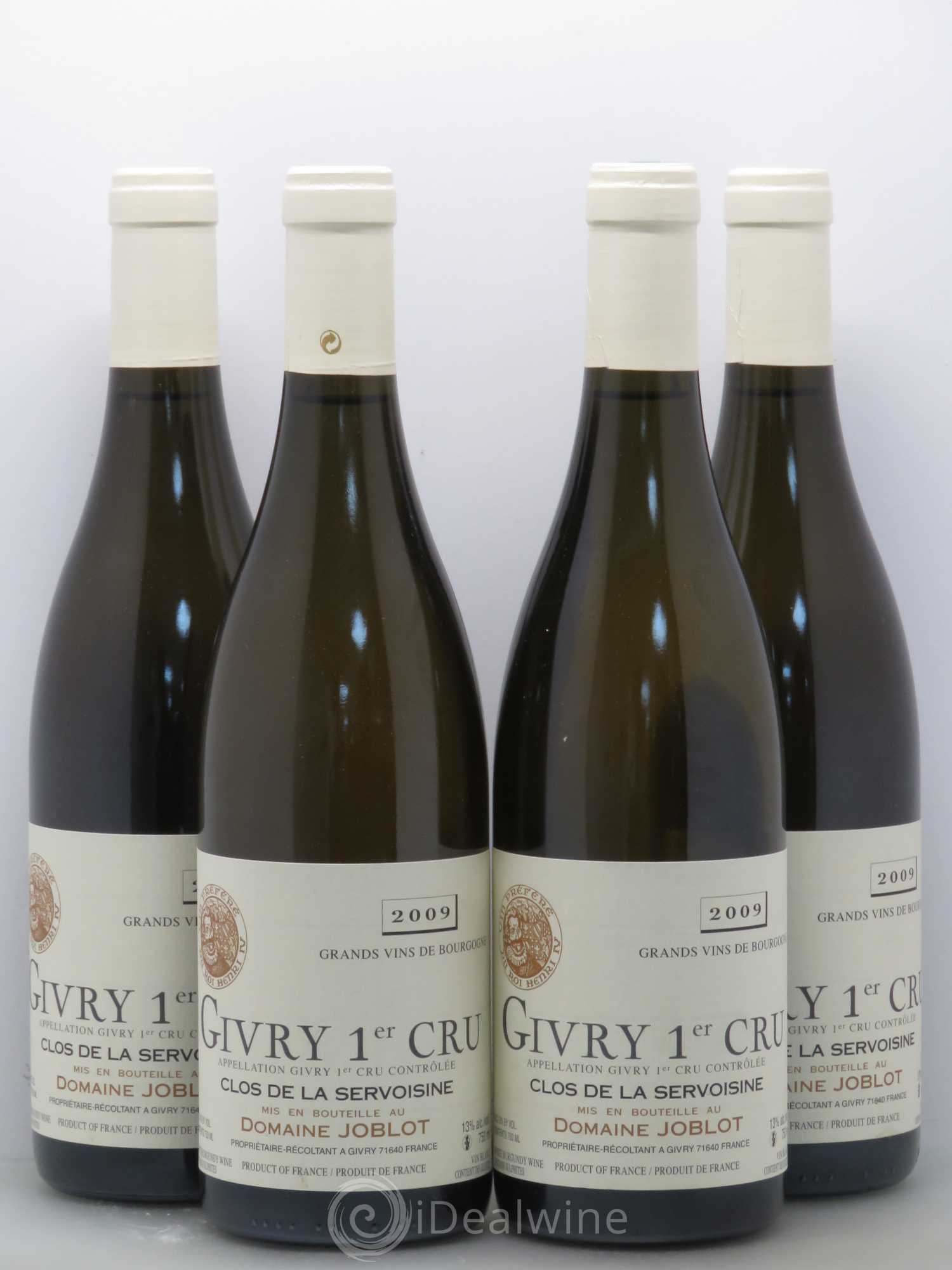 Givry 1er Cru Servoisine Joblot (Domaine) 2009 - Lot de 4 bouteilles - 0