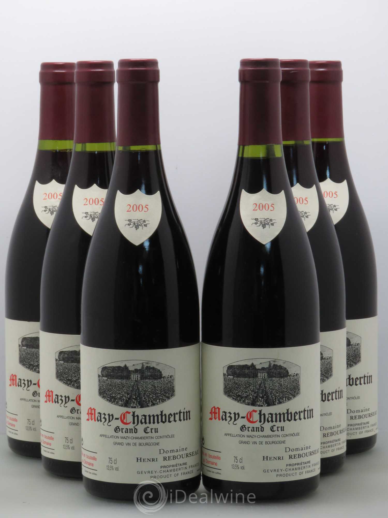 Mazis-Chambertin Grand Cru Henri Rebourseau 2005 - Lot de 6 bouteilles - 0