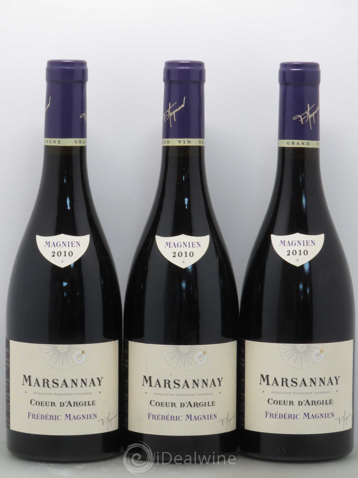 Marsannay Frederic Magnien Coeur D'Argile 2010 - Lot de 3 bouteilles - 0