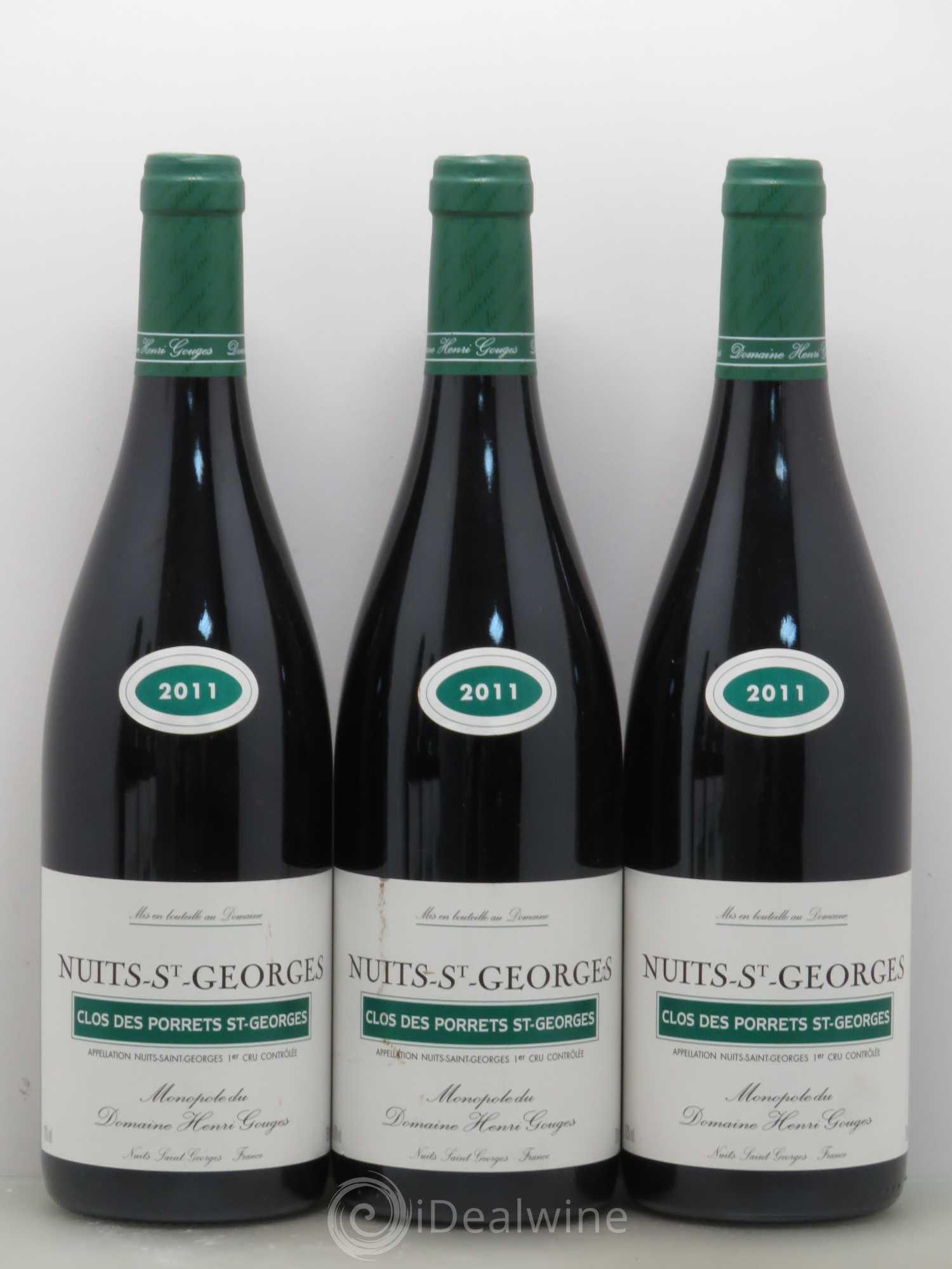 Nuits-Saint-Georges 1er Cru Clos des Porrets Saint-Georges Henri Gouges 2011 - Posten von 6 Flaschen - 0